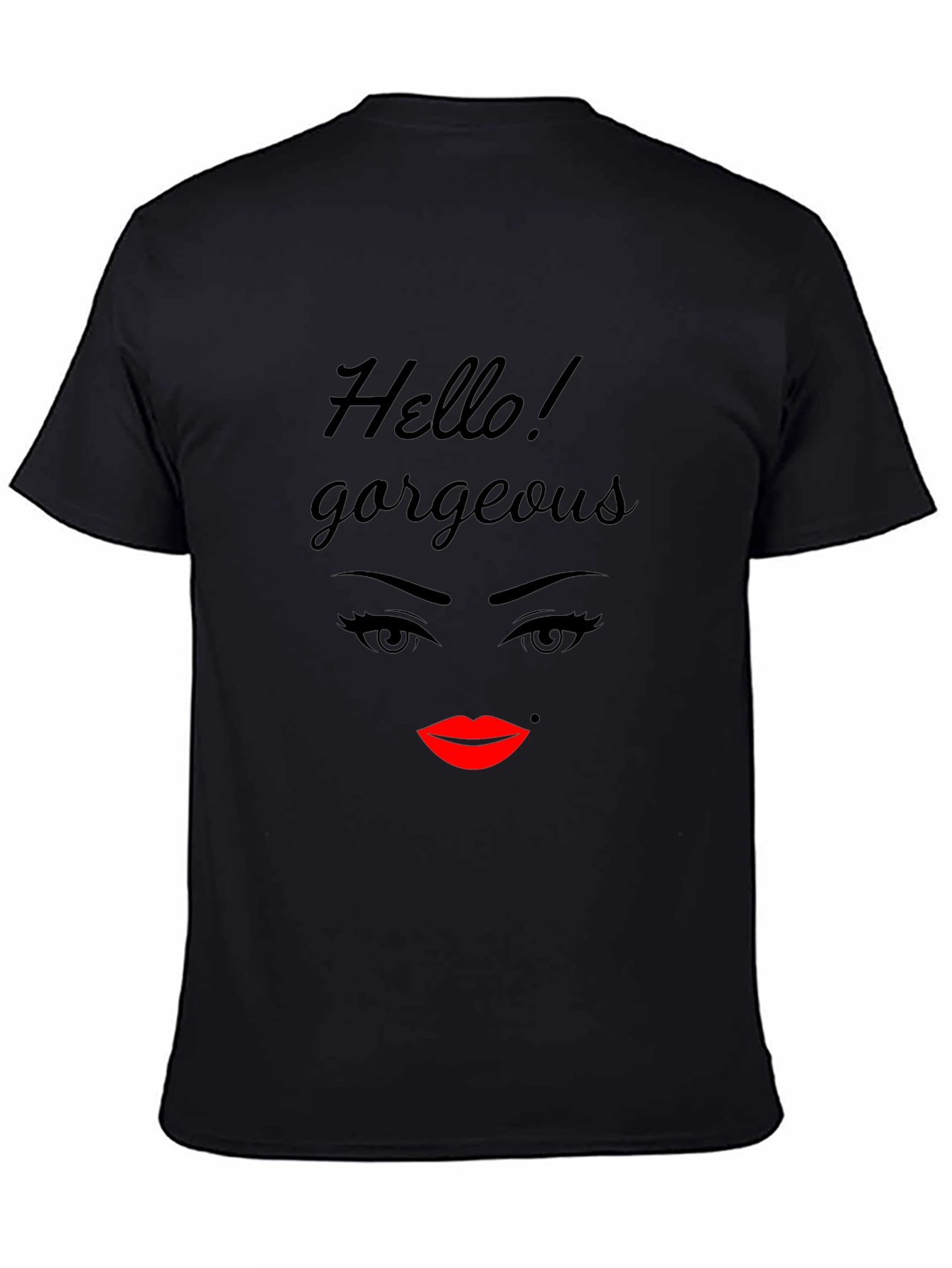 Hello Gorgeous Graphic T-Shirt - Black