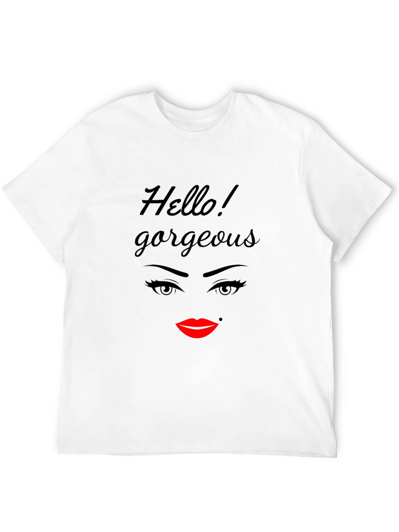 Hello Gorgeous Graphic T-Shirt - Black