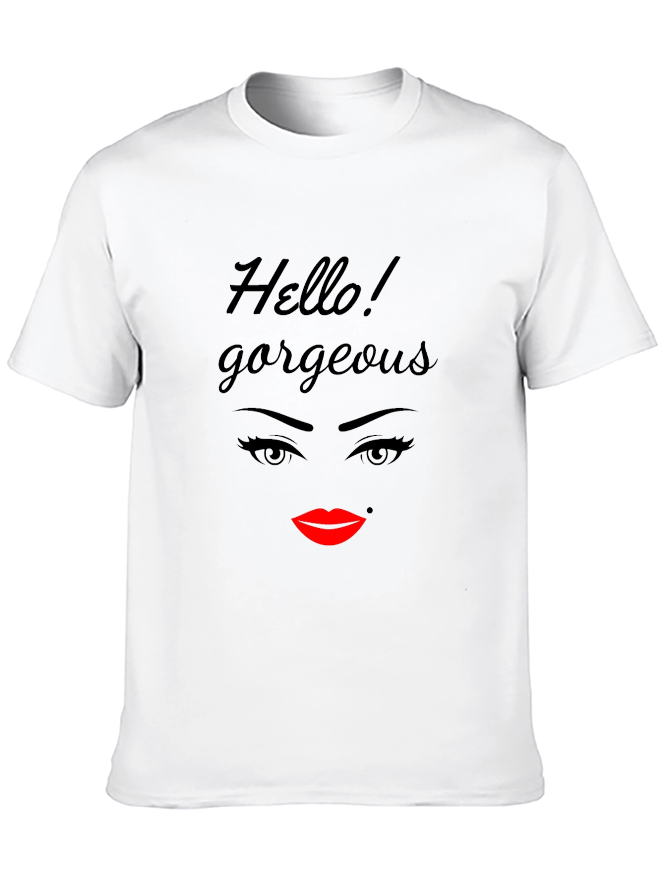 Hello Gorgeous Graphic T-Shirt - Black