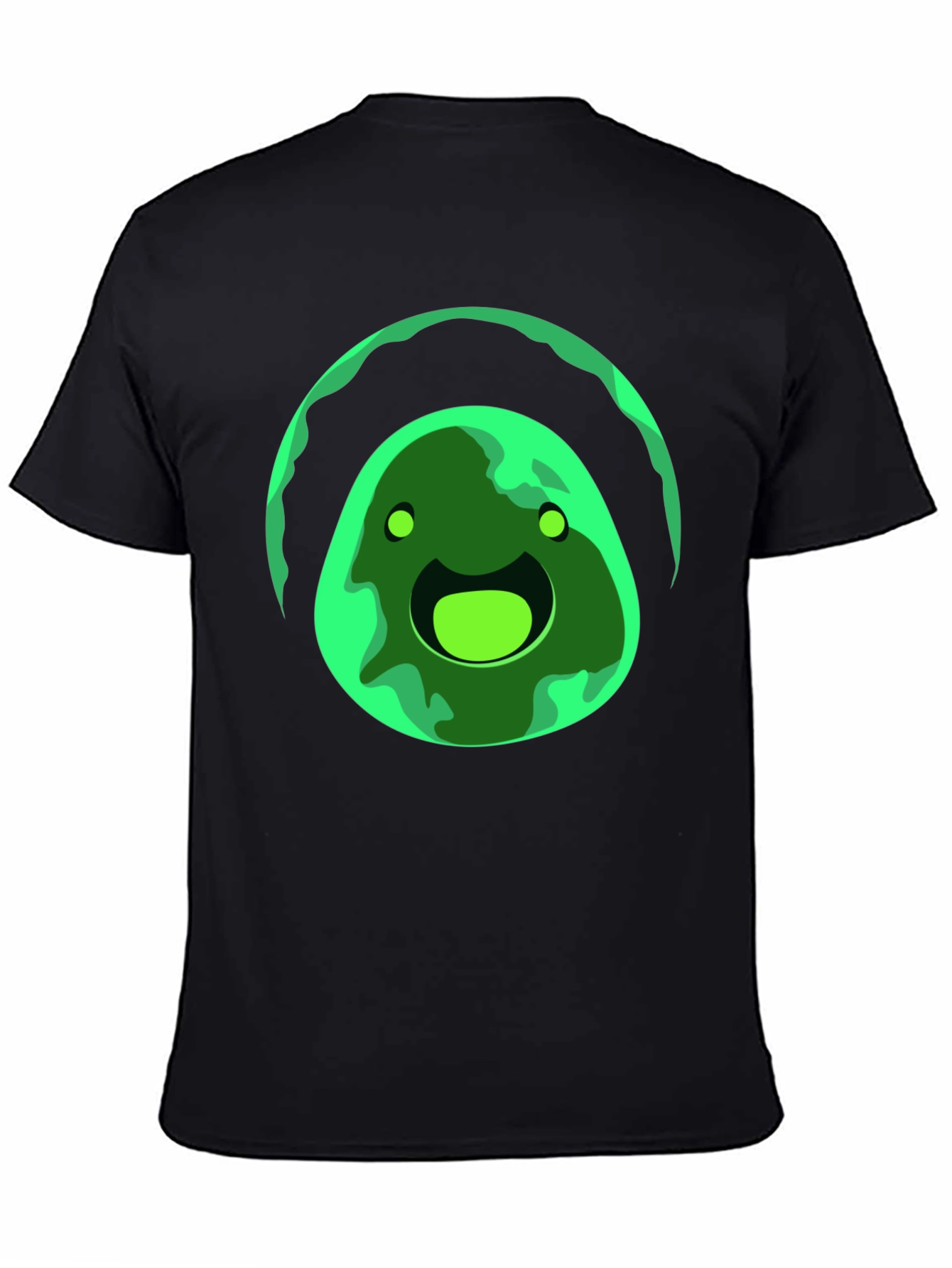 Green Slime Graphic Black T-Shirt
