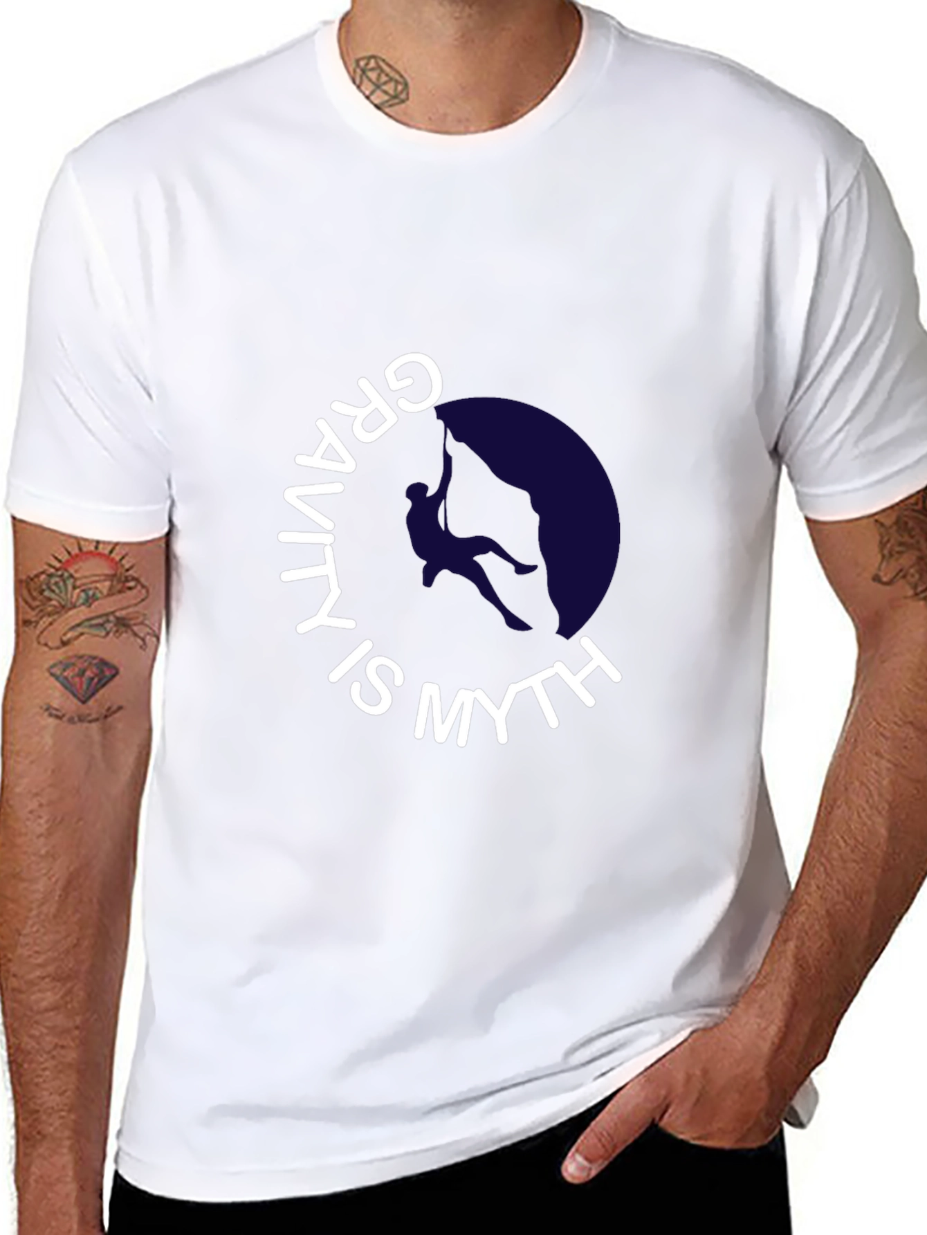 Gravity is Myth Black Graphic Tee