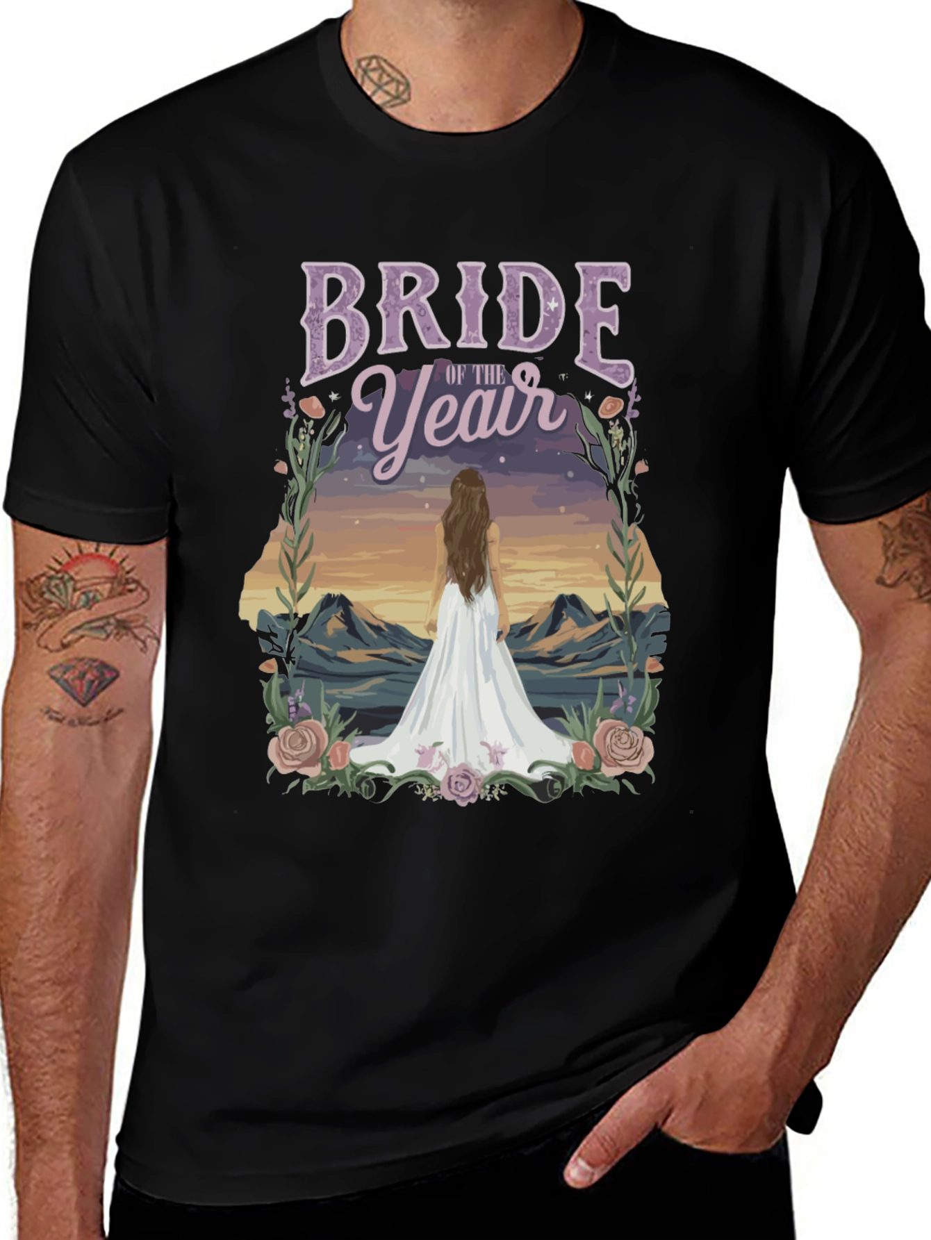 Bride of the Year T-Shirt - Mountain Scene
