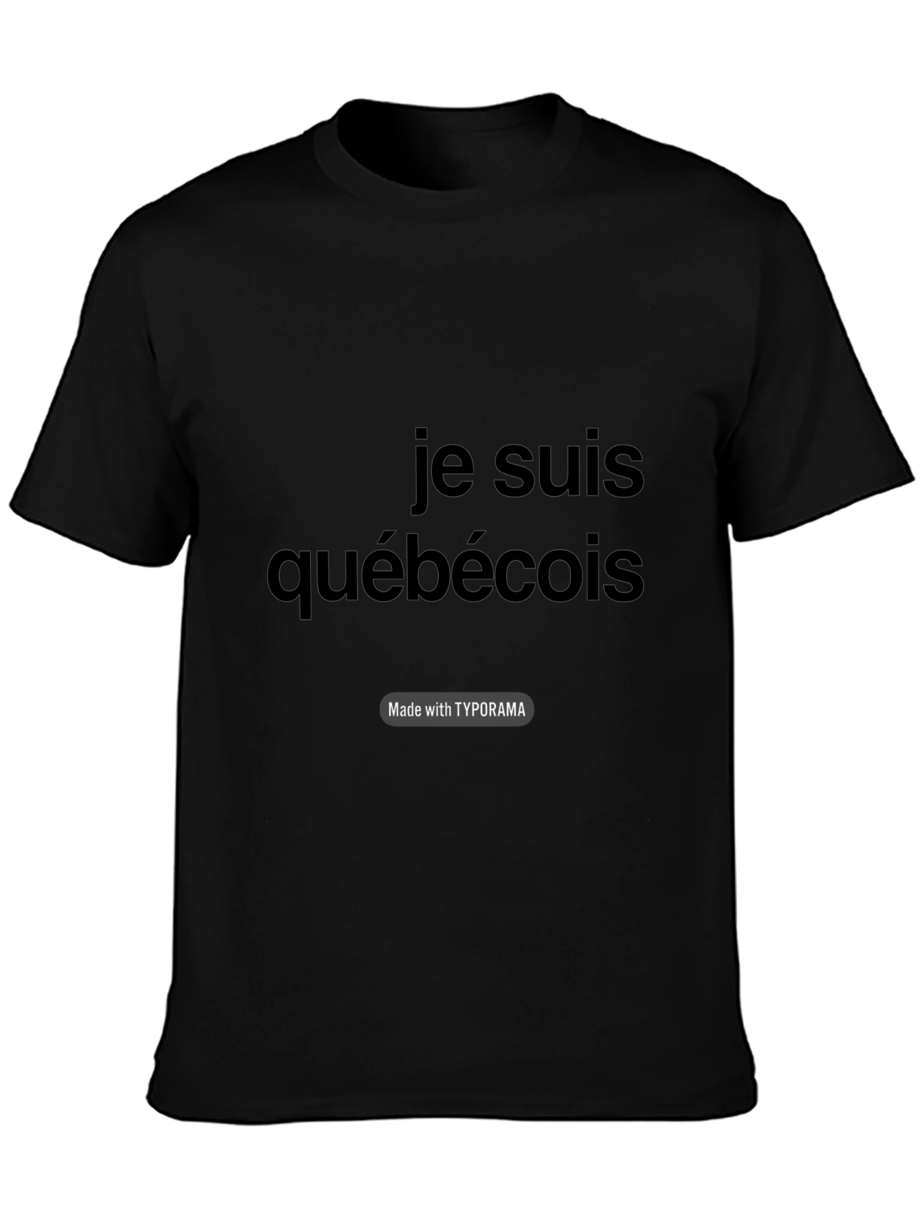 Je Suis Québécois Graphic Tee - Black Cotton T-Shirt