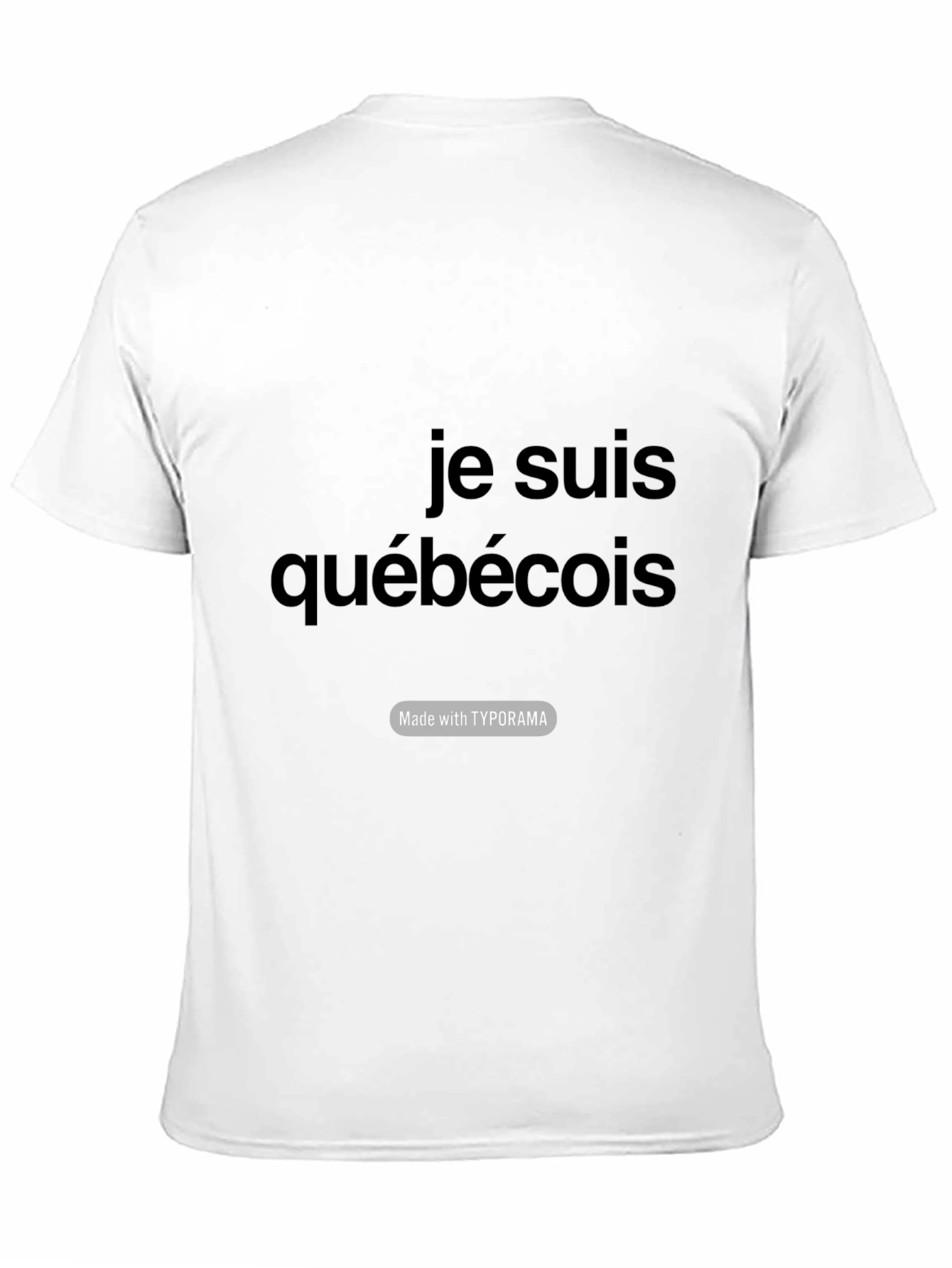 Je Suis Québécois Graphic Tee - Black Cotton T-Shirt