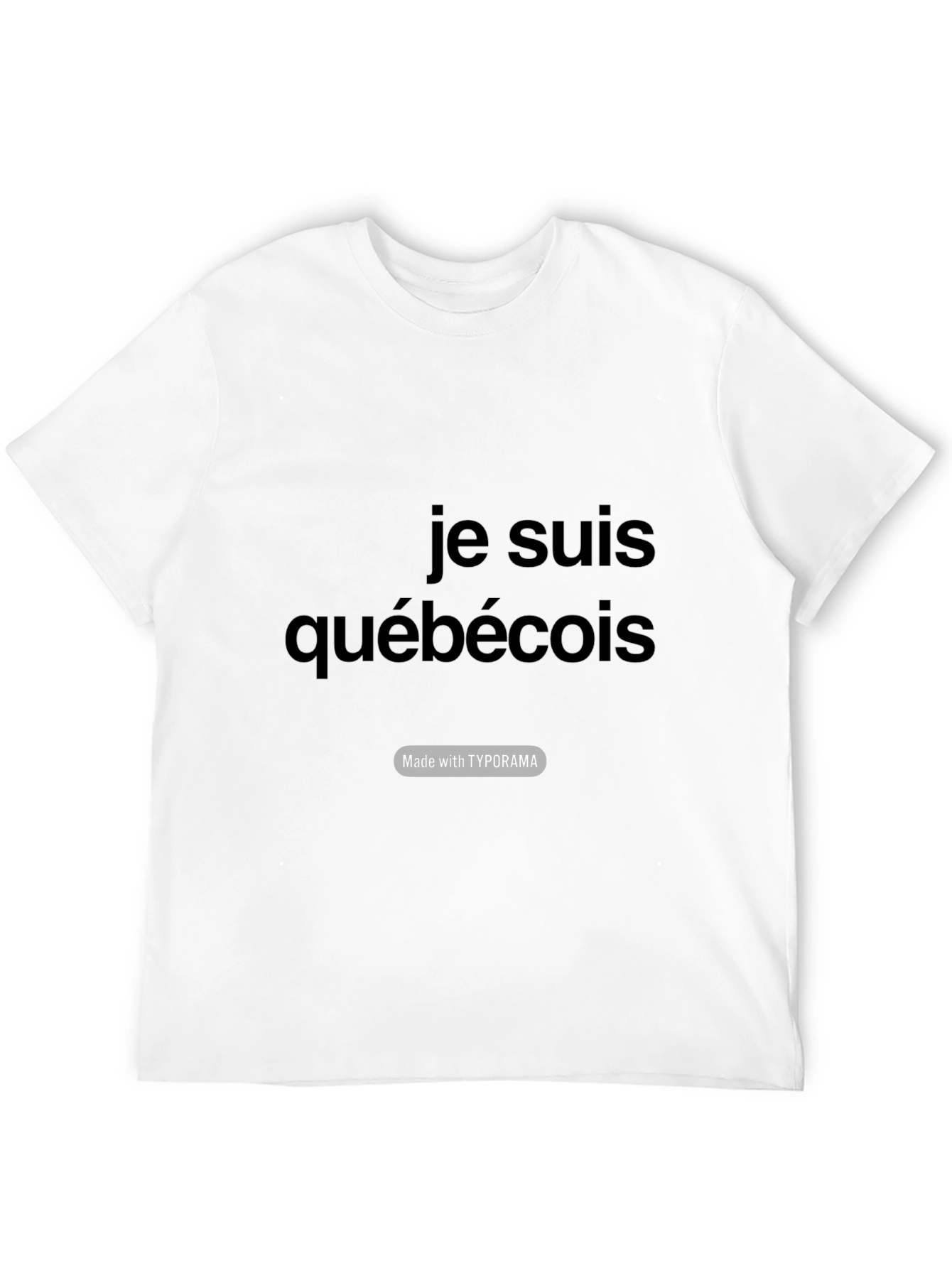 Je Suis Québécois Graphic Tee - Black Cotton T-Shirt