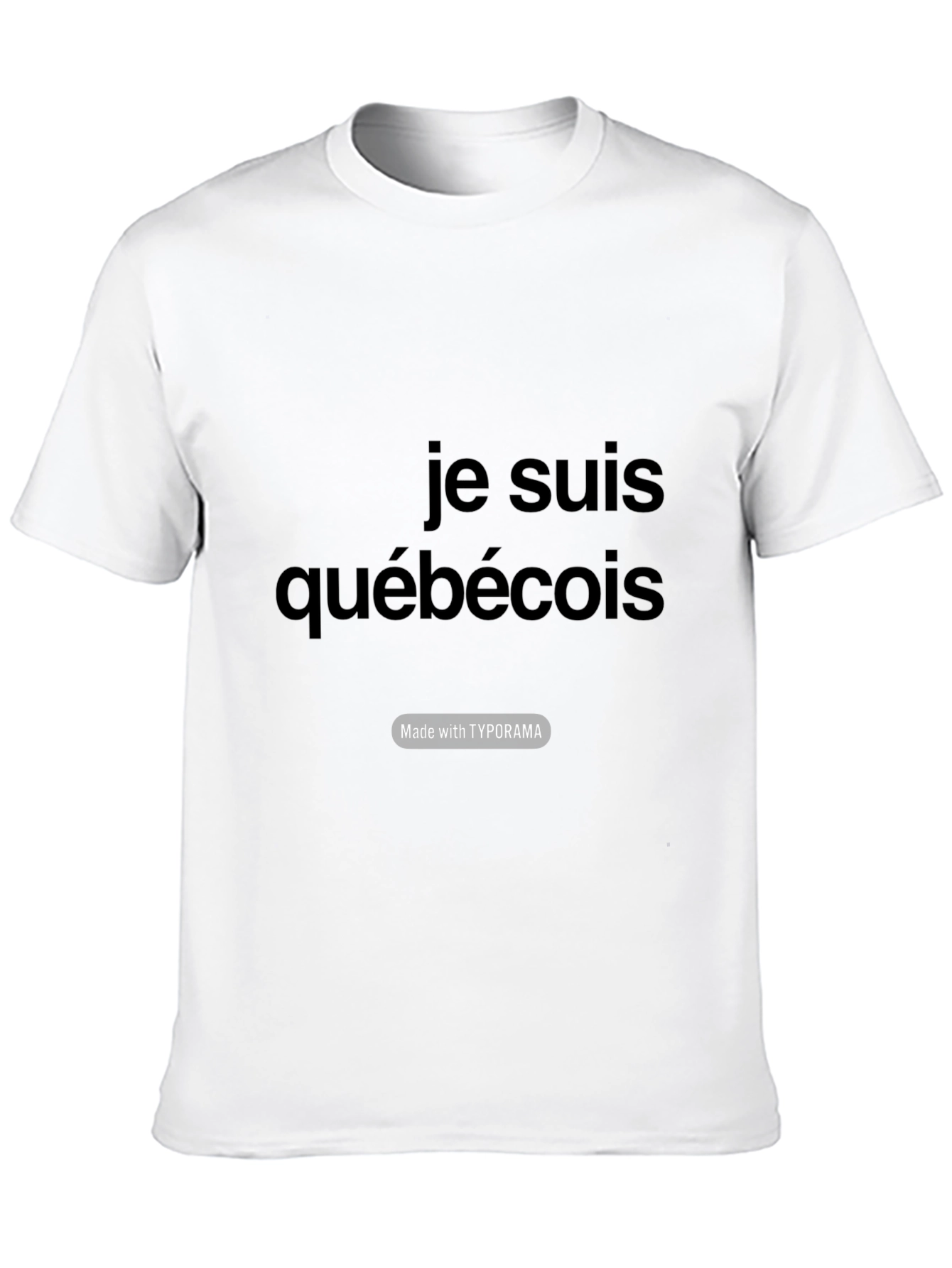Je Suis Québécois Graphic Tee - Black Cotton T-Shirt