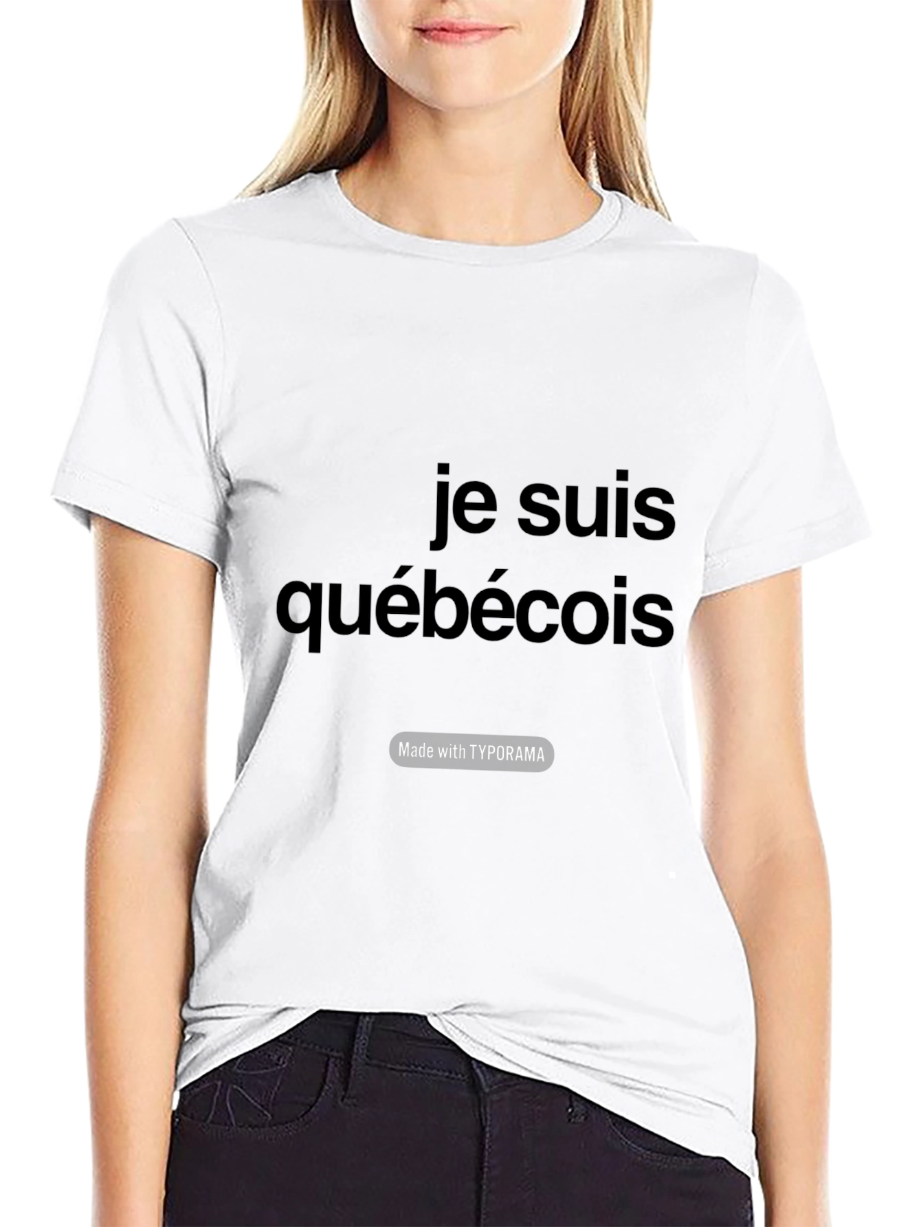 Je Suis Québécois Graphic Tee - Black Cotton T-Shirt