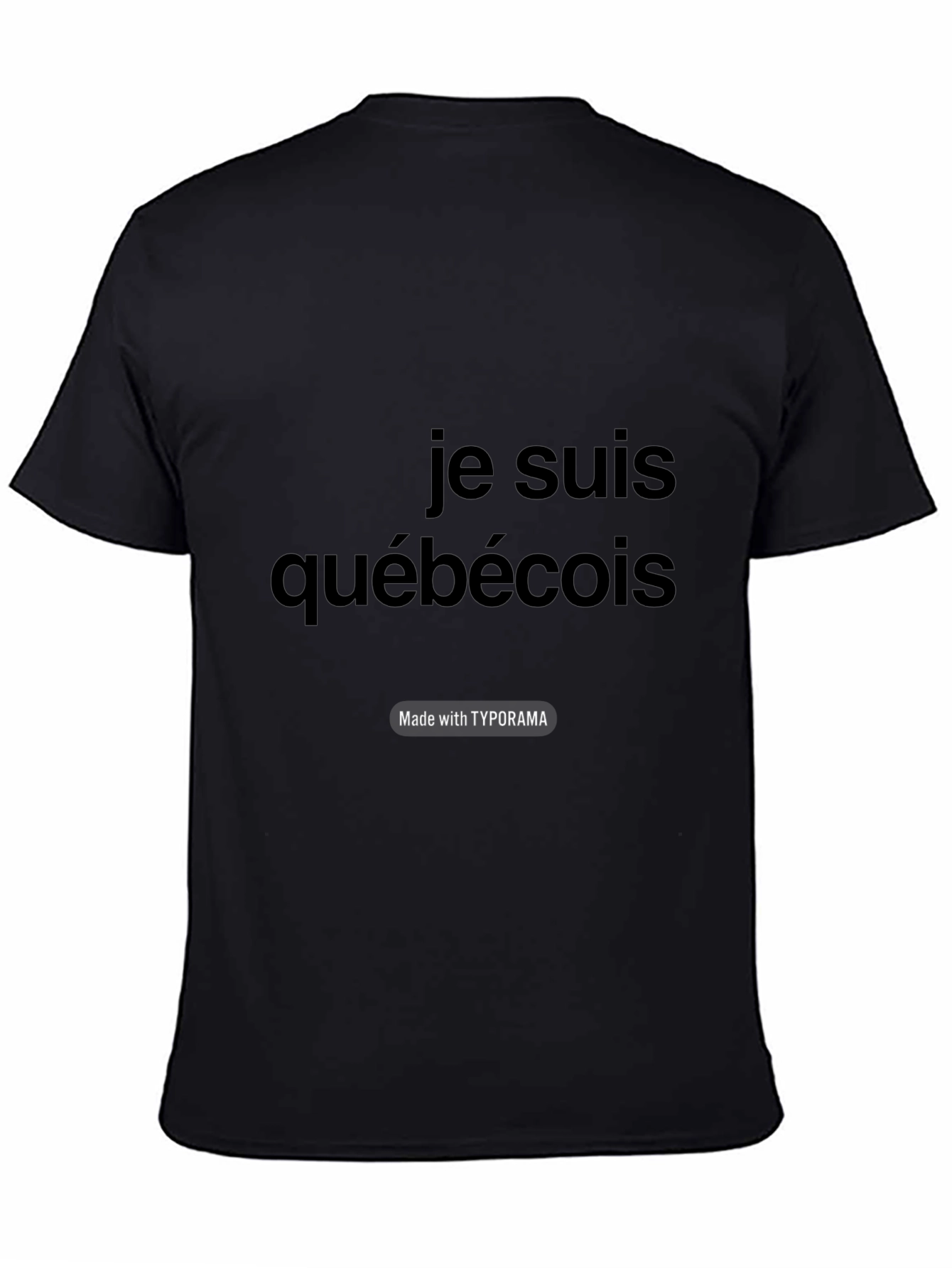 Je Suis Québécois Graphic Tee - Black Cotton T-Shirt