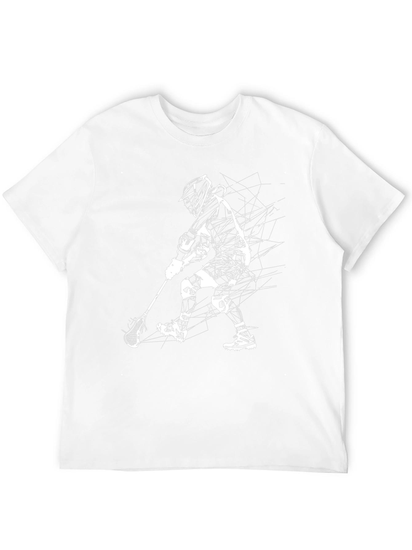 Lacrosse Player Graphic Tee - Black Cotton Blend Shirt