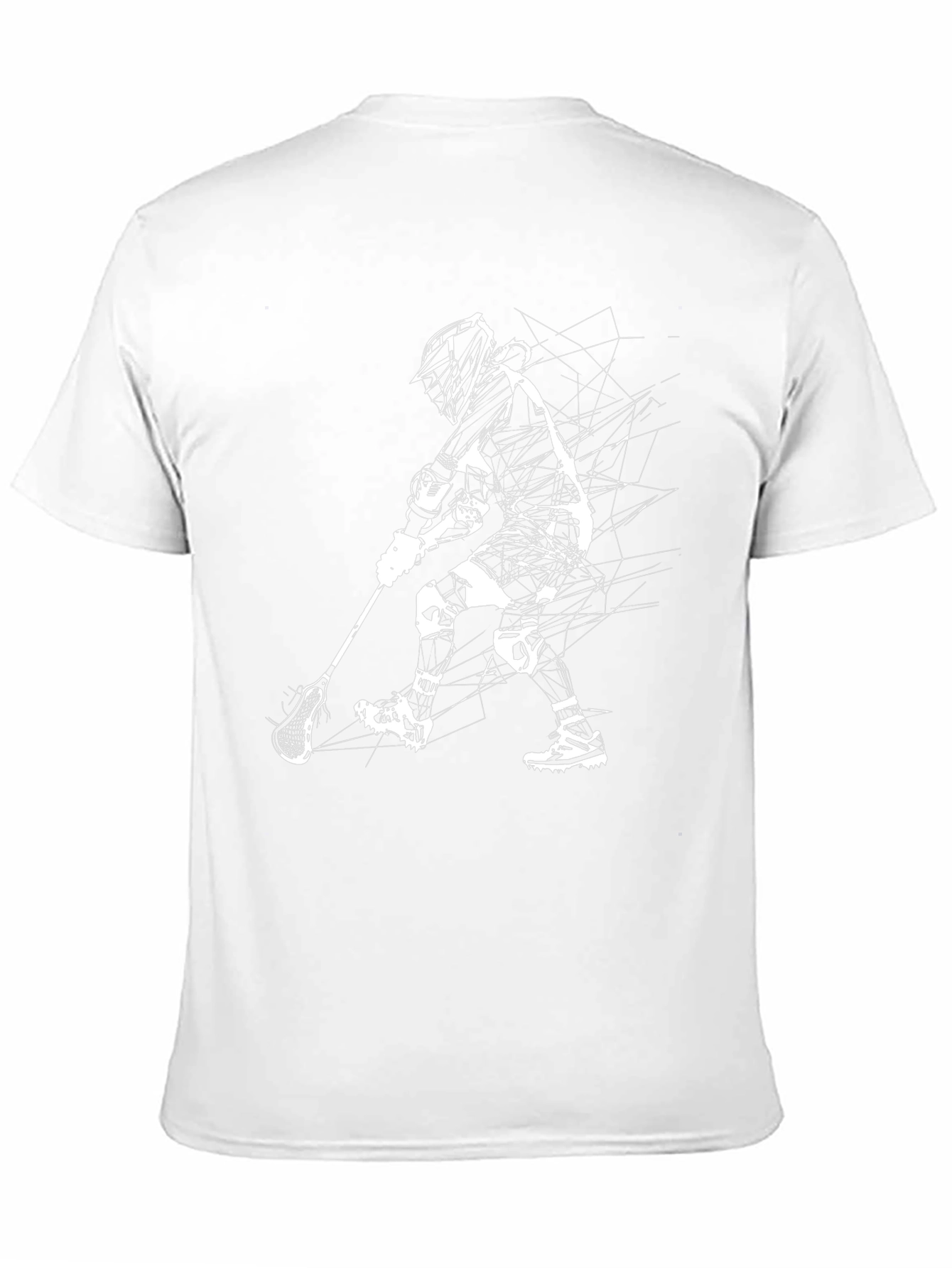 Lacrosse Player Graphic Tee - Black Cotton Blend Shirt