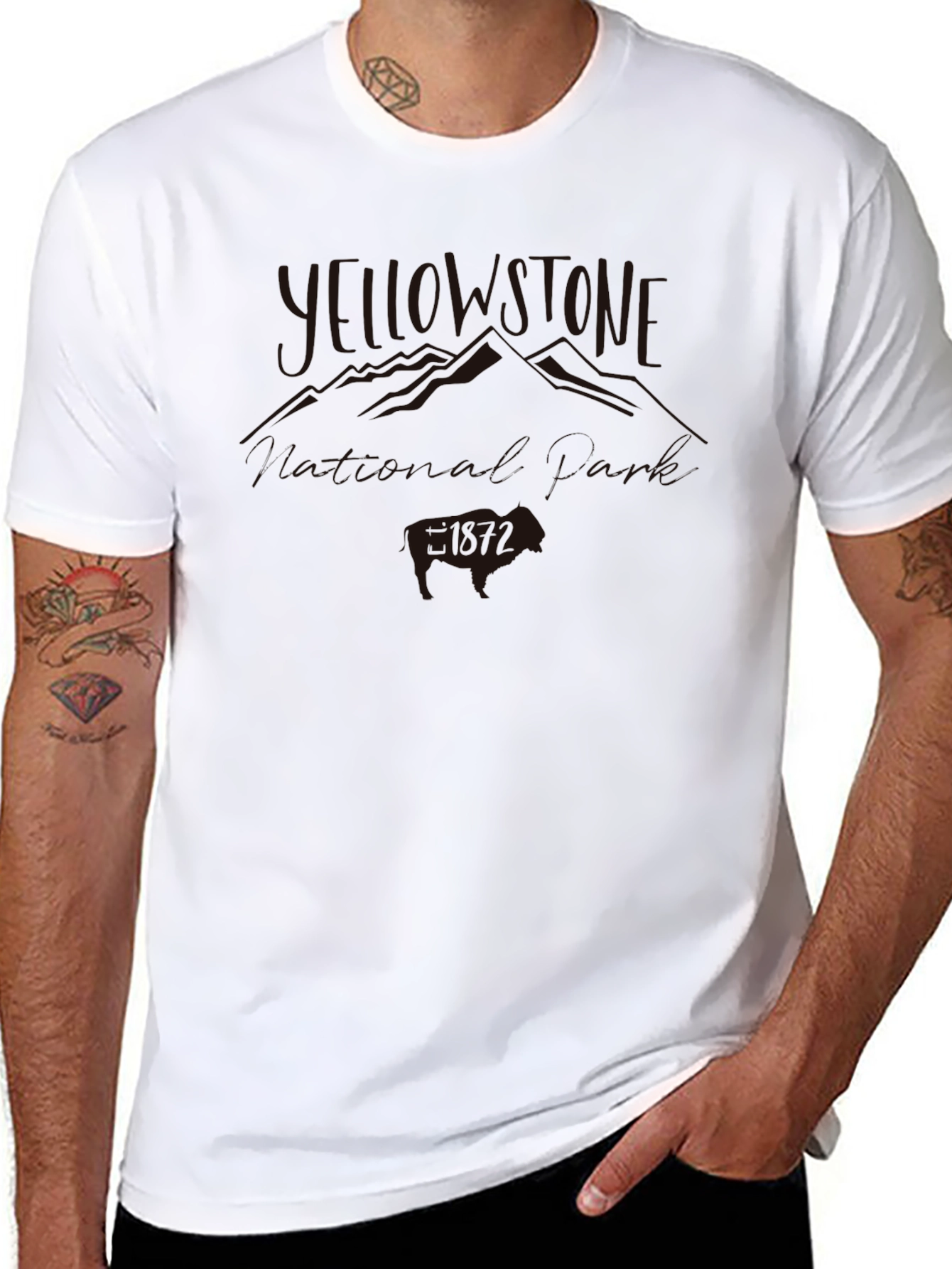 Mens Black Graphic T-Shirt