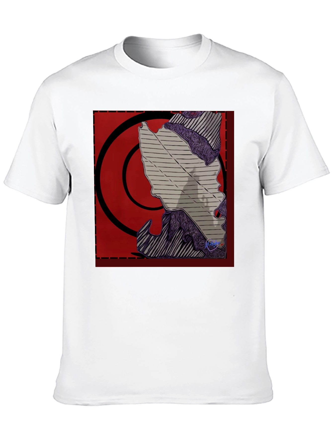 Graphic Print Black T-Shirt - Abstract Design