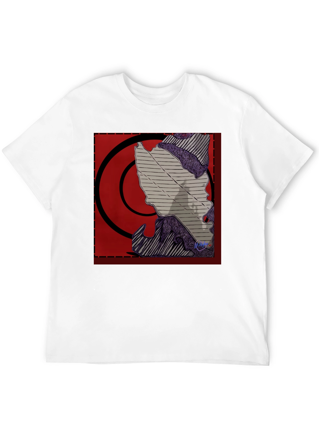 Graphic Print Black T-Shirt - Abstract Design