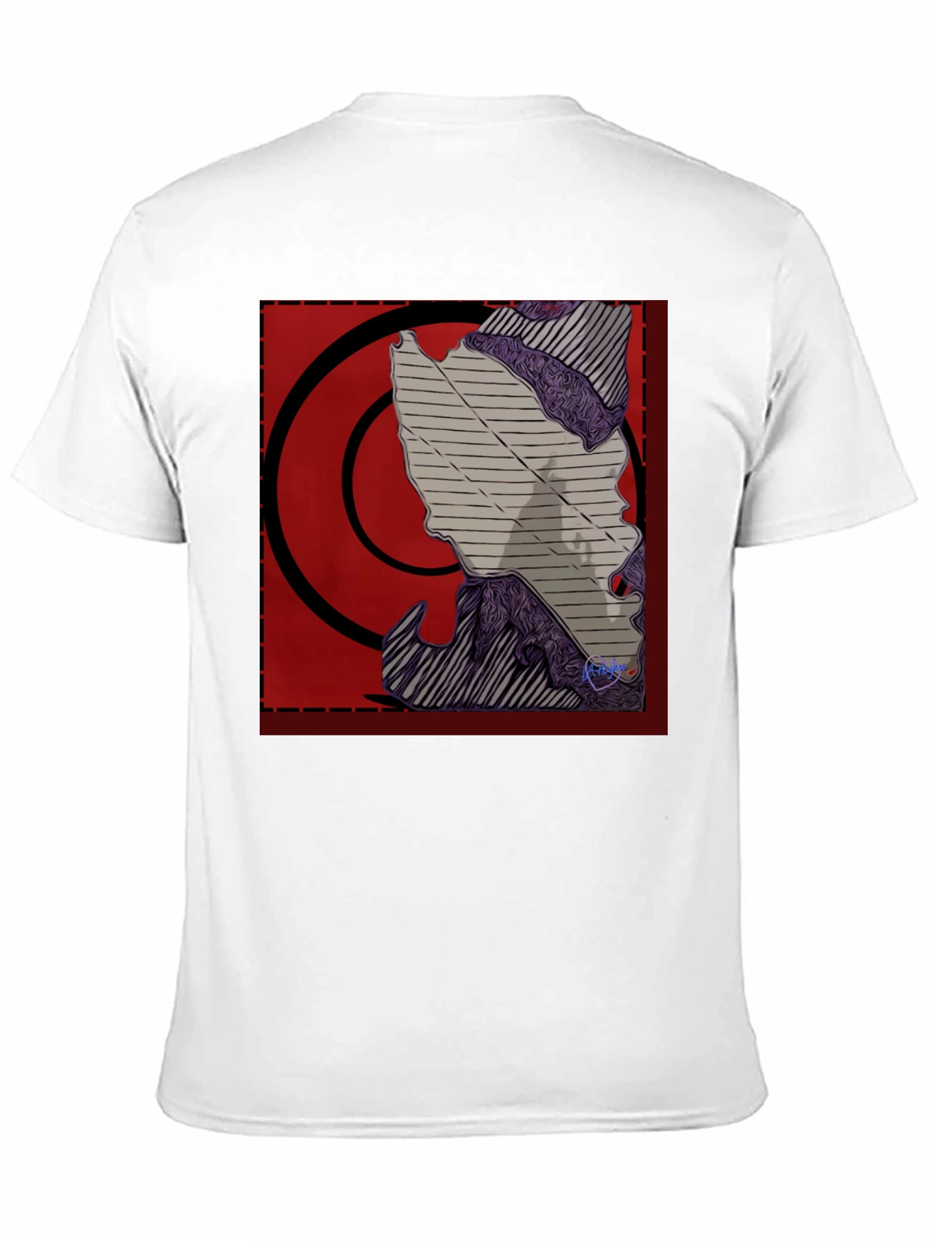 Graphic Print Black T-Shirt - Abstract Design