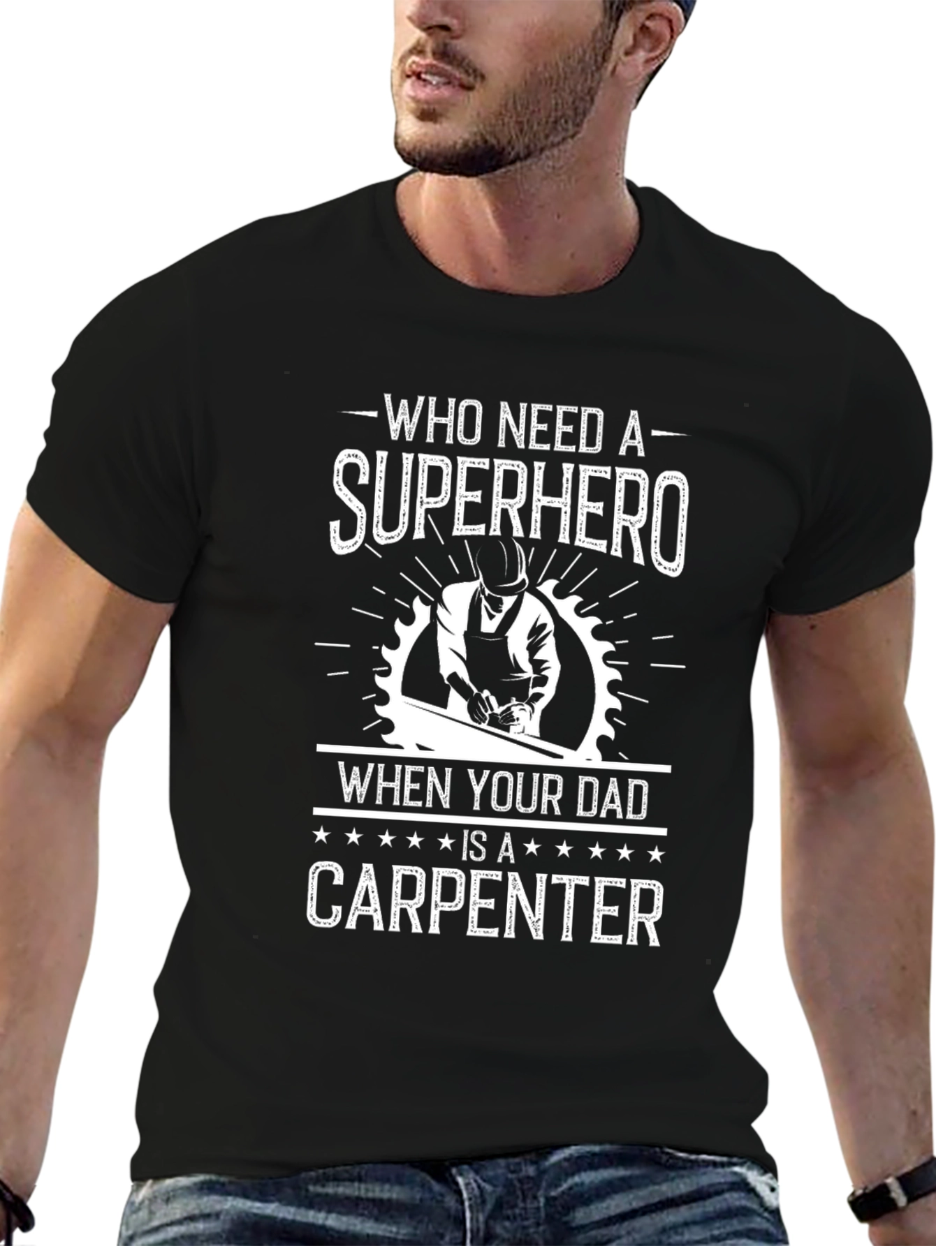 Carpenter Dad T-Shirt - Superhero Graphic Tee