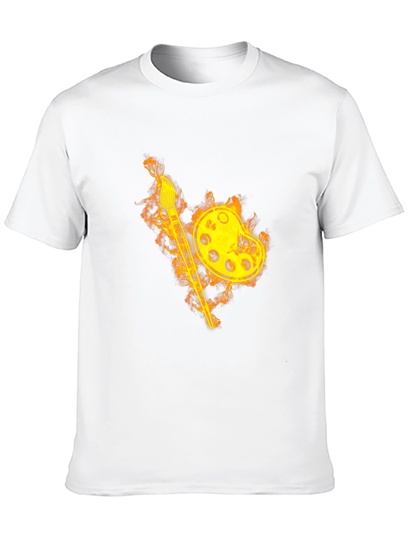 Fiery Artist Palette T-Shirt - Black