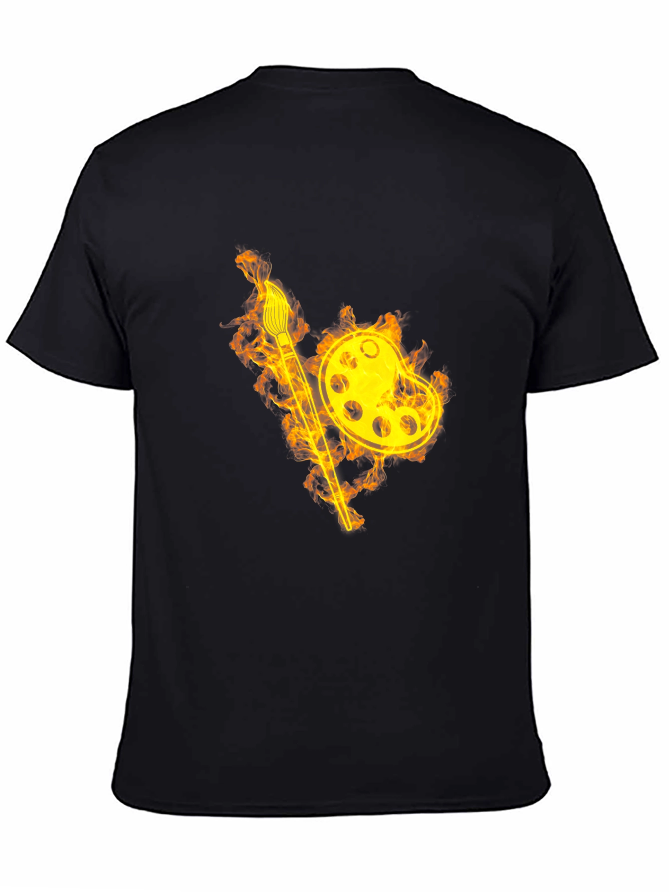 Fiery Artist Palette T-Shirt - Black