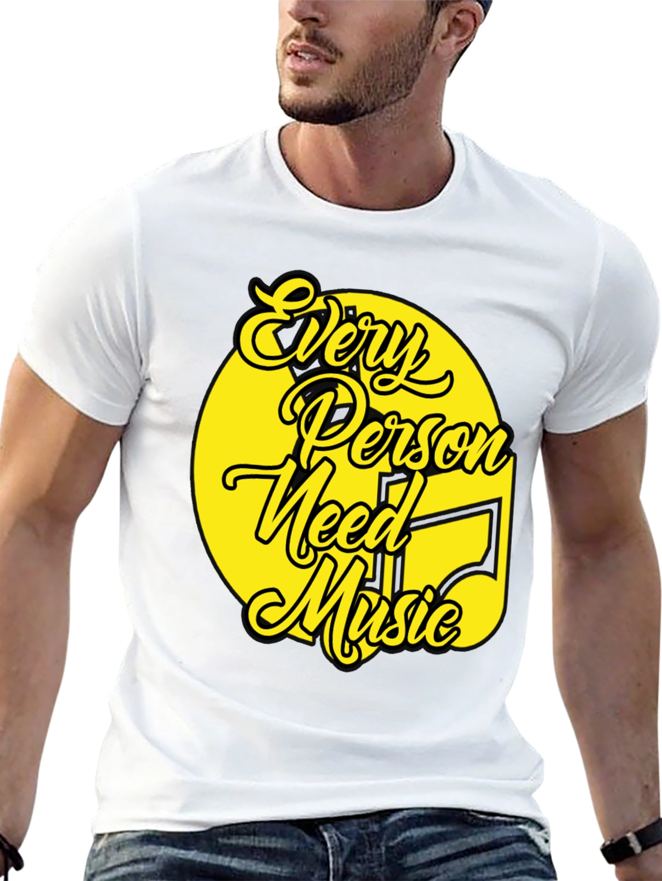 Every Person Needs Music T-Shirt - Unique Graphic Tee