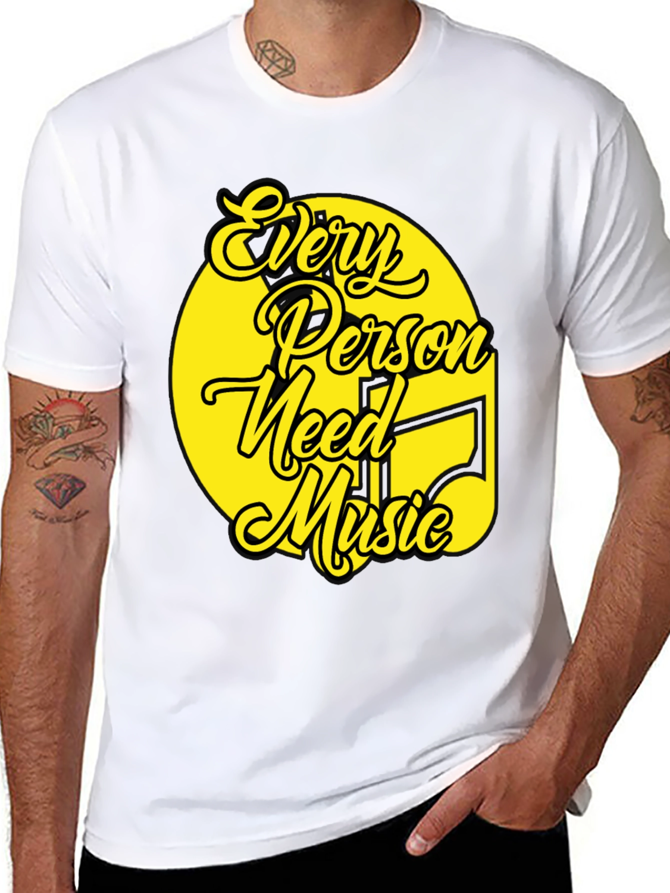Every Person Needs Music T-Shirt - Unique Graphic Tee