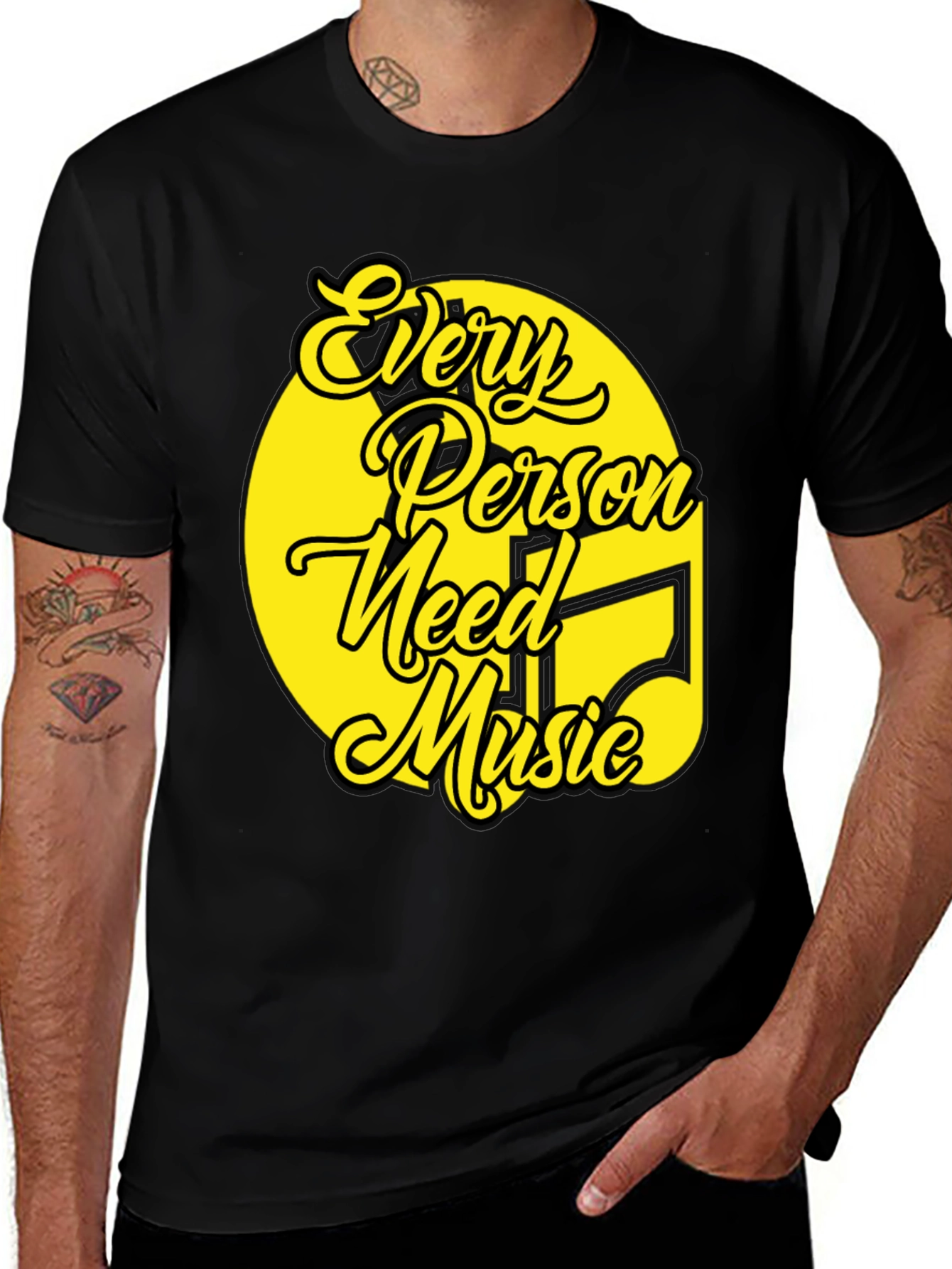 Every Person Needs Music T-Shirt - Unique Graphic Tee