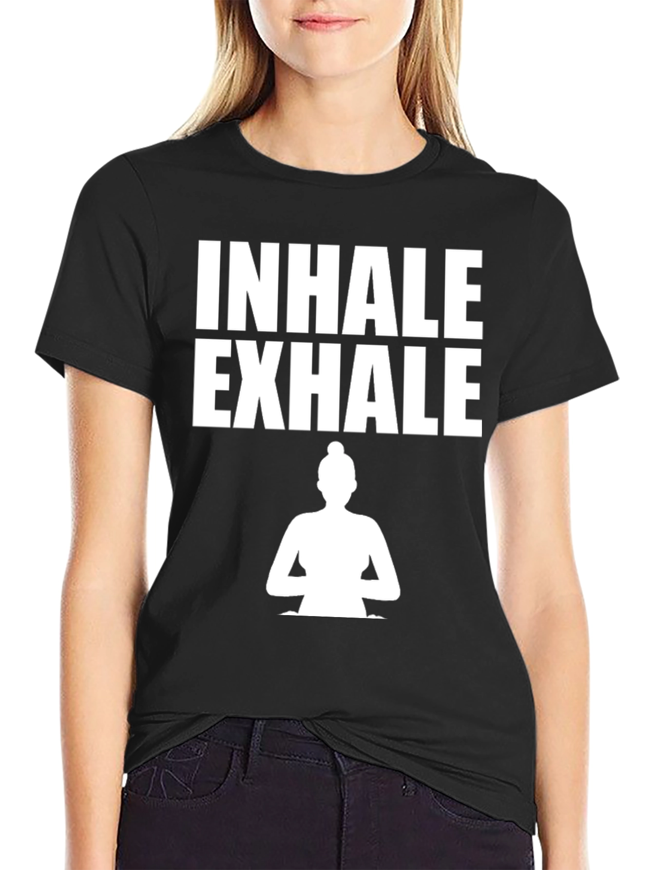 Inhale Exhale Yoga Meditation Graphic T-Shirt