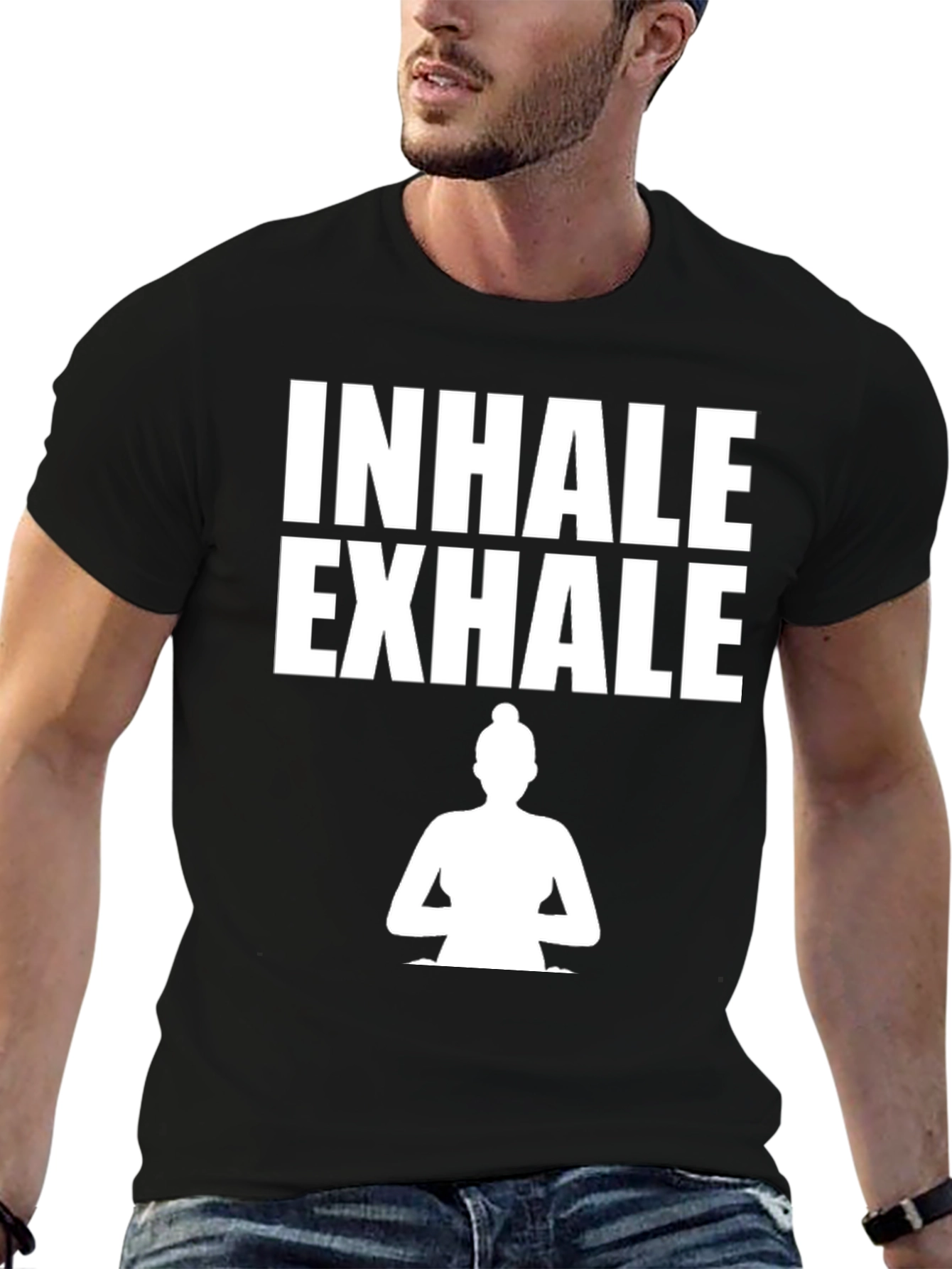 Inhale Exhale Yoga Meditation Graphic T-Shirt