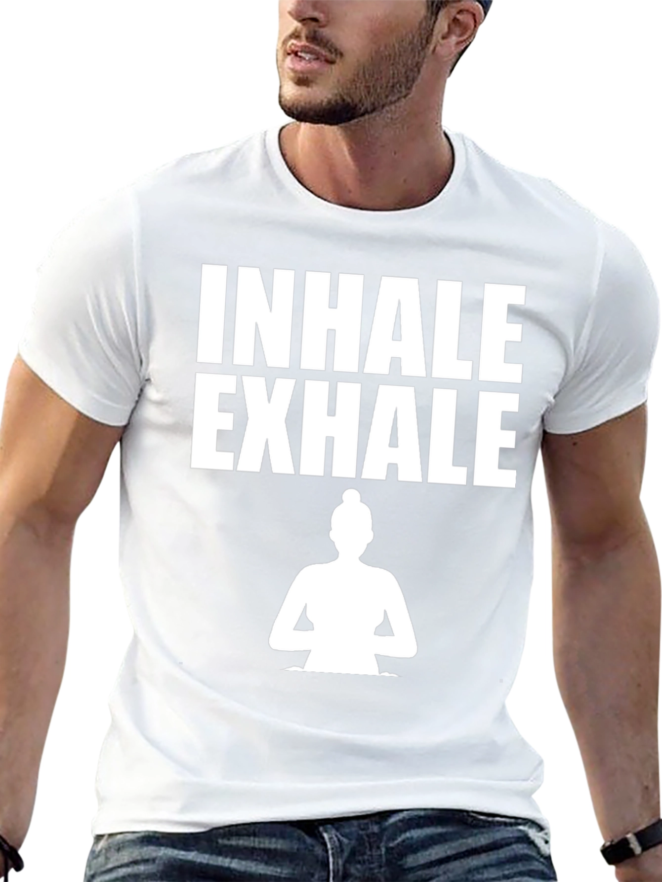 Inhale Exhale Yoga Meditation Graphic T-Shirt