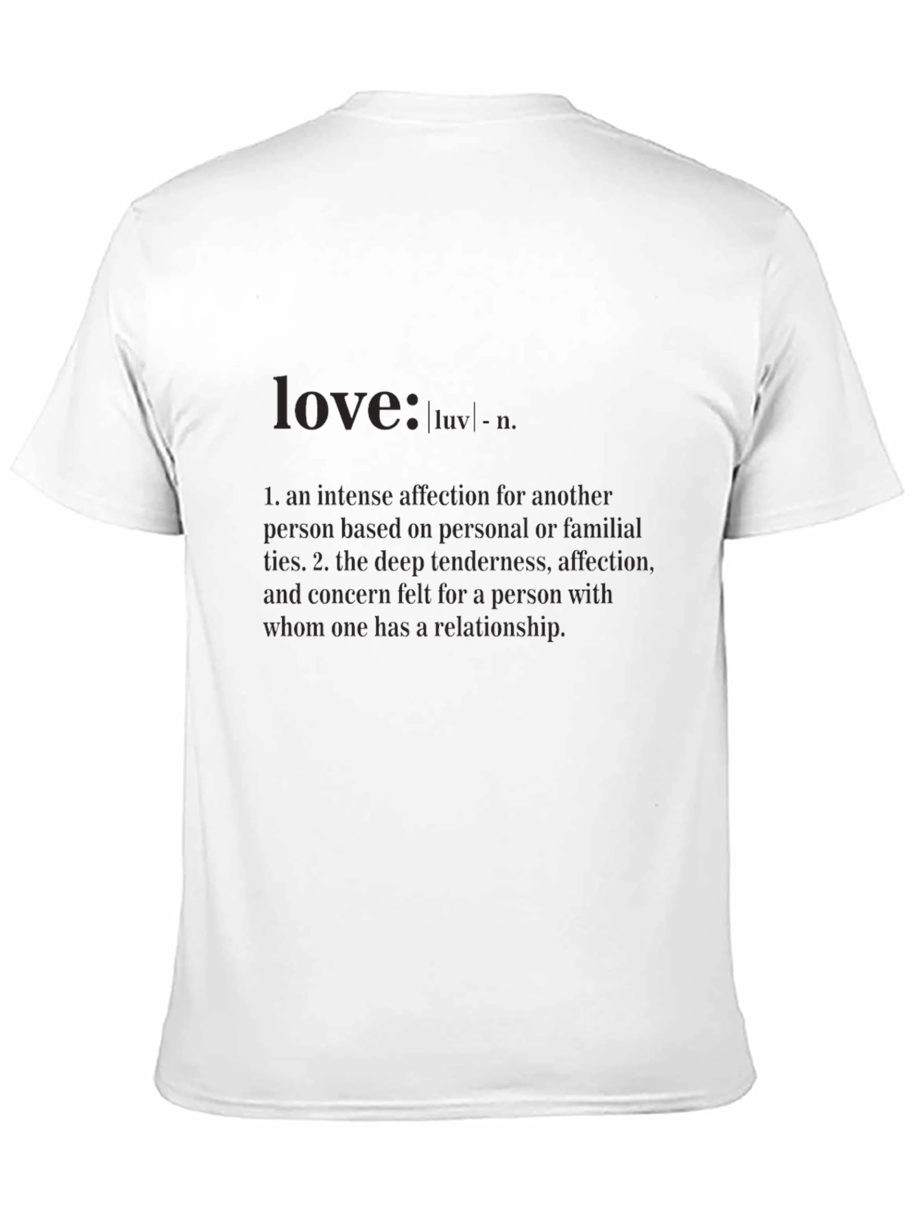 Love Definition Black T-Shirt - Unisex