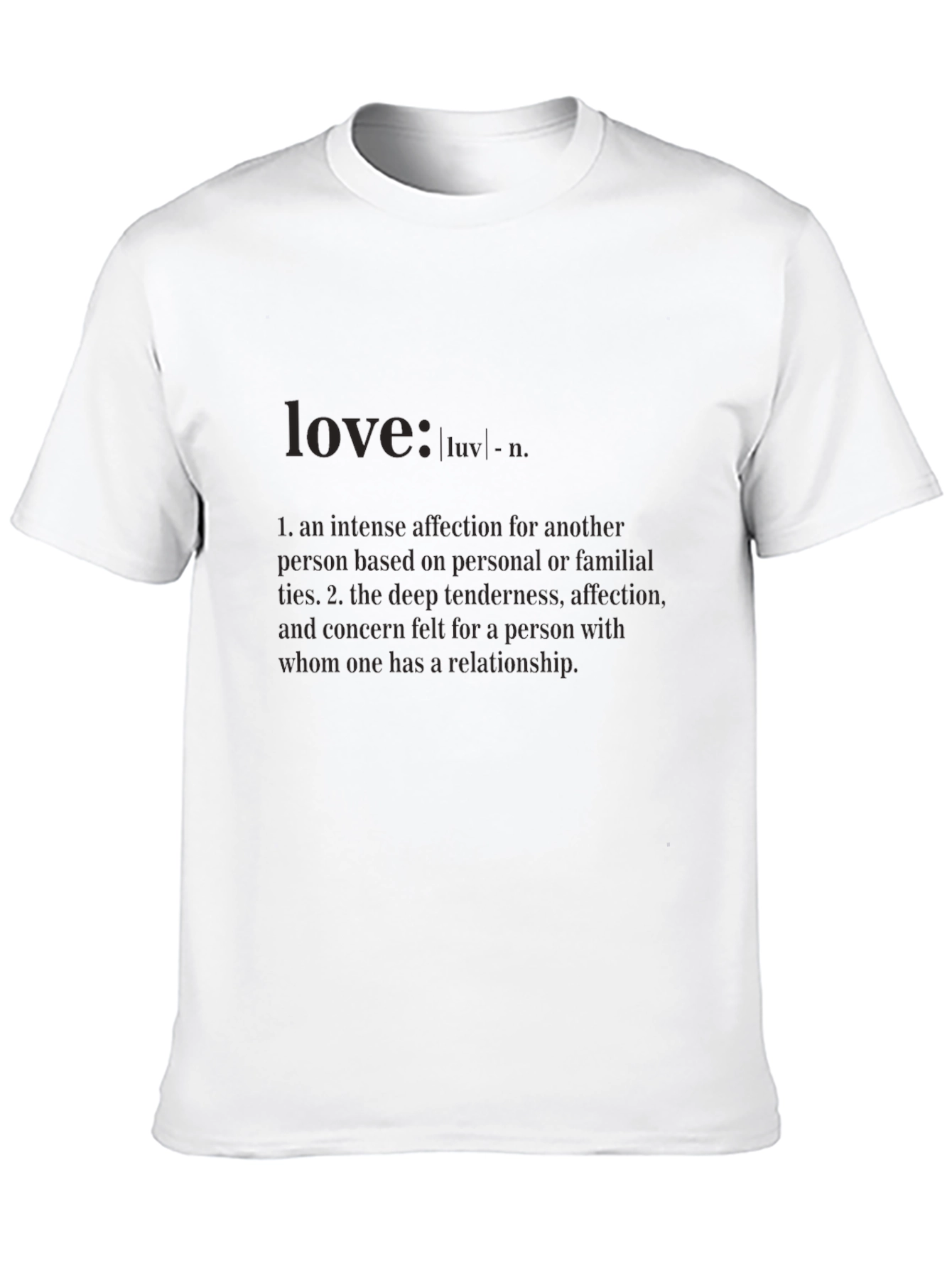 Love Definition Black T-Shirt - Unisex