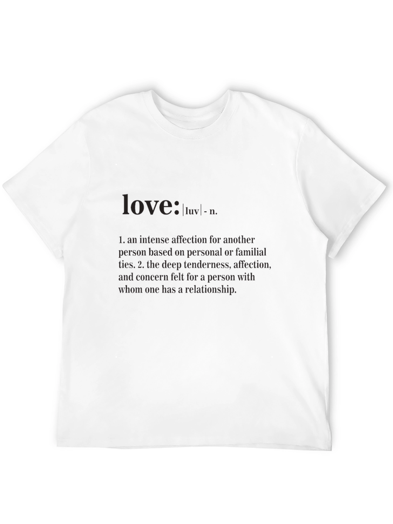 Love Definition Black T-Shirt - Unisex