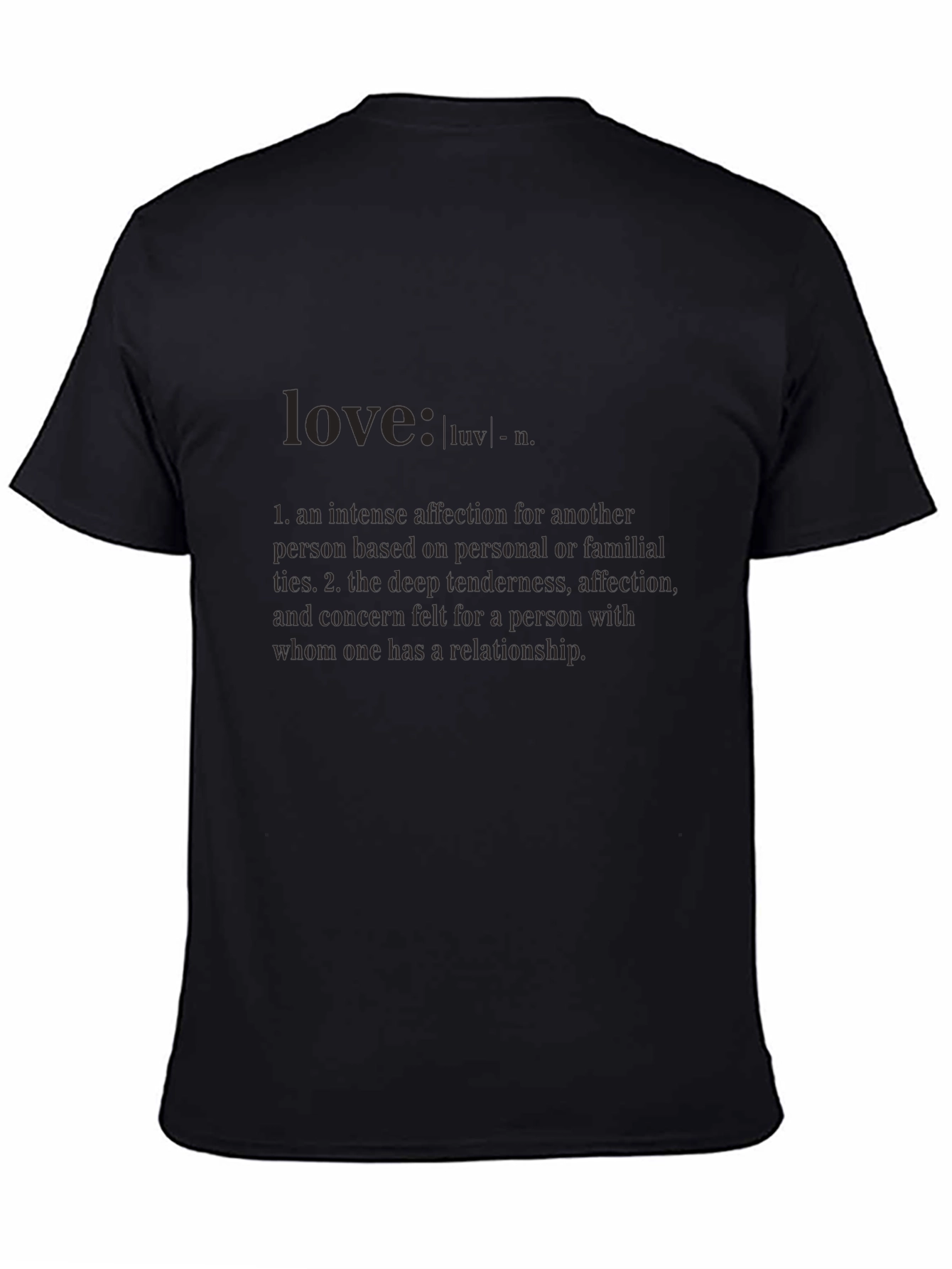Love Definition Black T-Shirt - Unisex