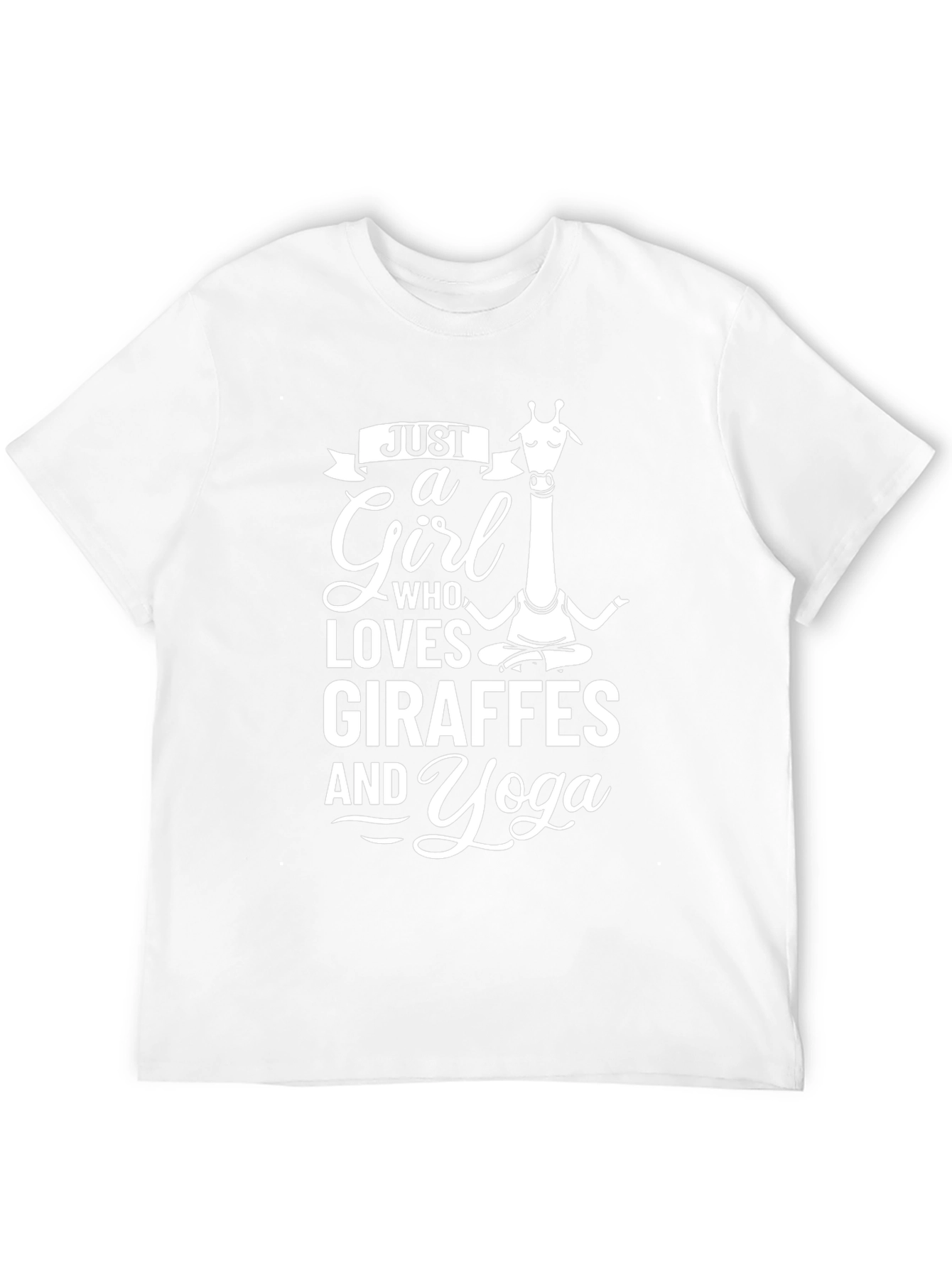 Just a Girl Who Loves Giraffes and Yoga T-Shirt
