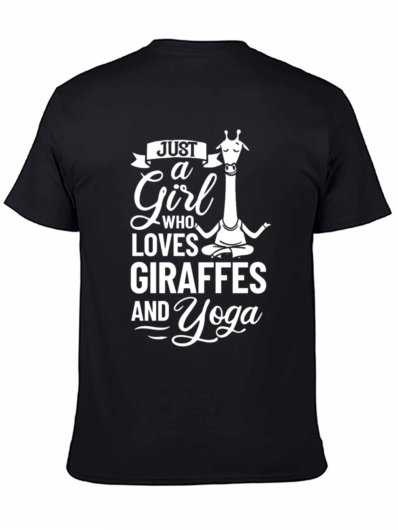 Just a Girl Who Loves Giraffes and Yoga T-Shirt