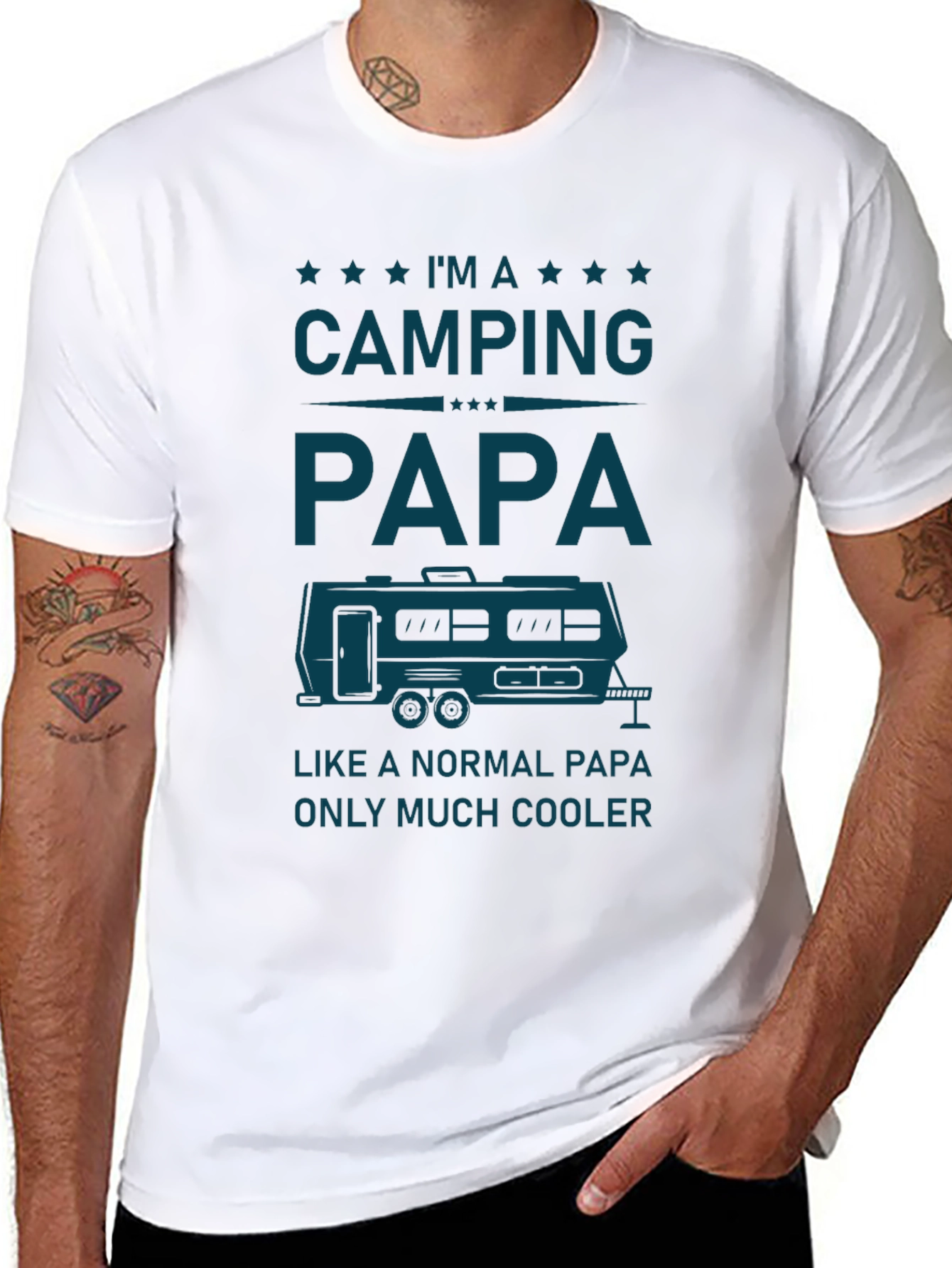 Camping Papa T-Shirt - Cool Dad Style