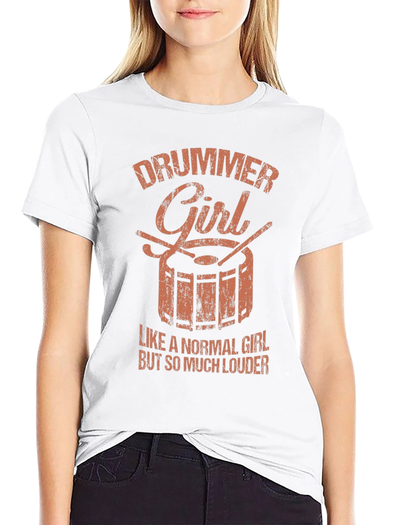 Drummer Girl Graphic Tee - Rock Concert Ready