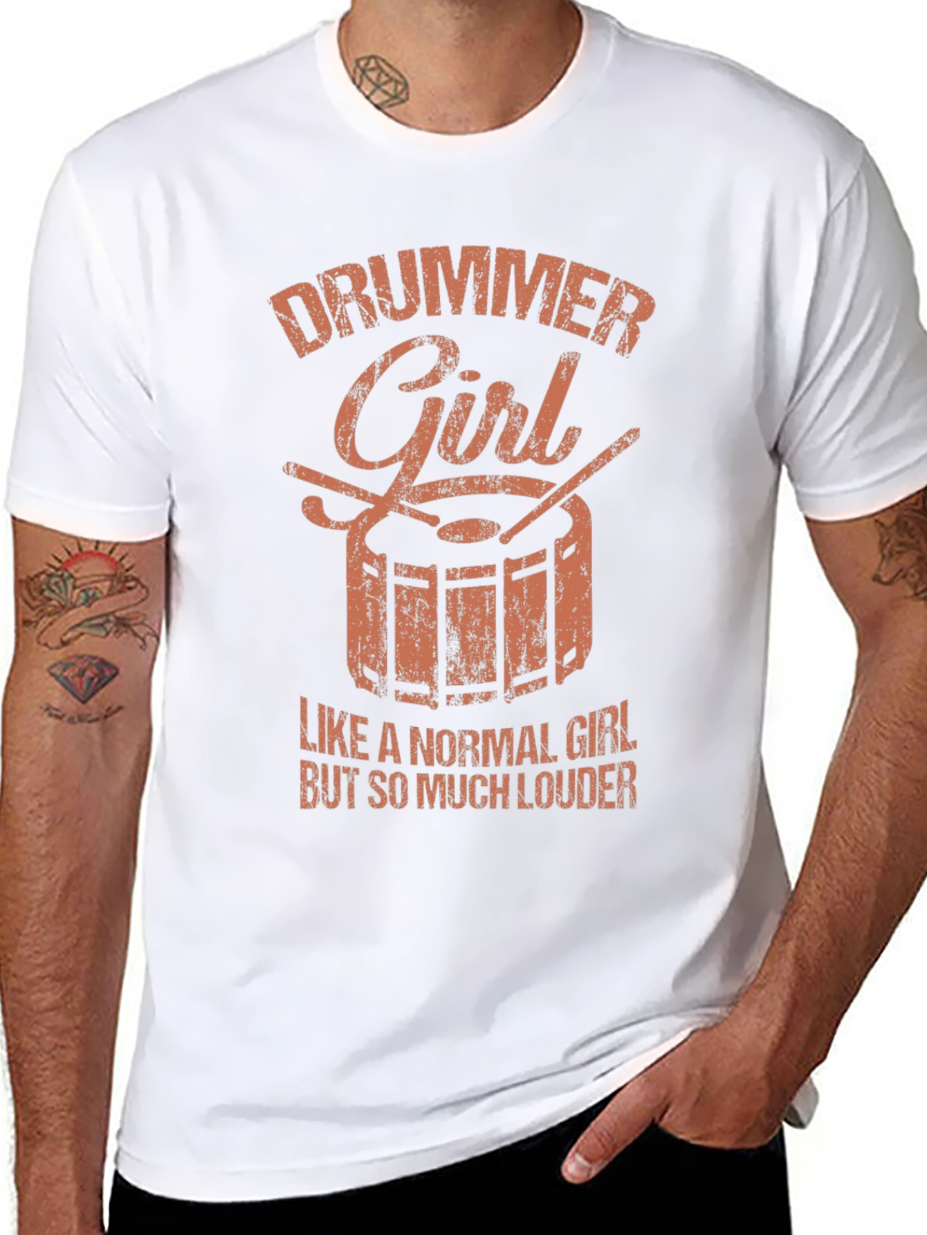 Drummer Girl Graphic Tee - Rock Concert Ready