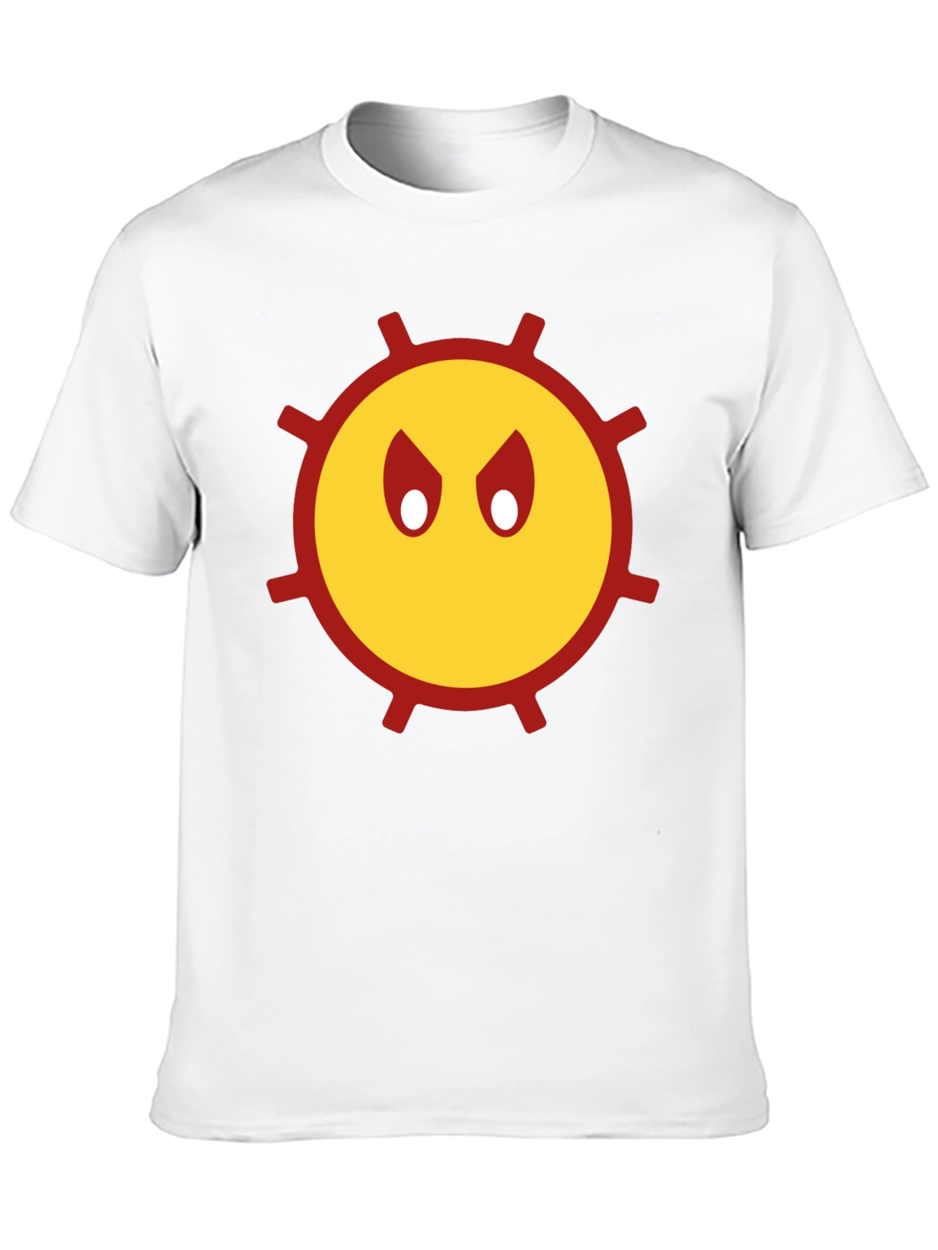 Mens Angry Sun Graphic T-Shirt - Black