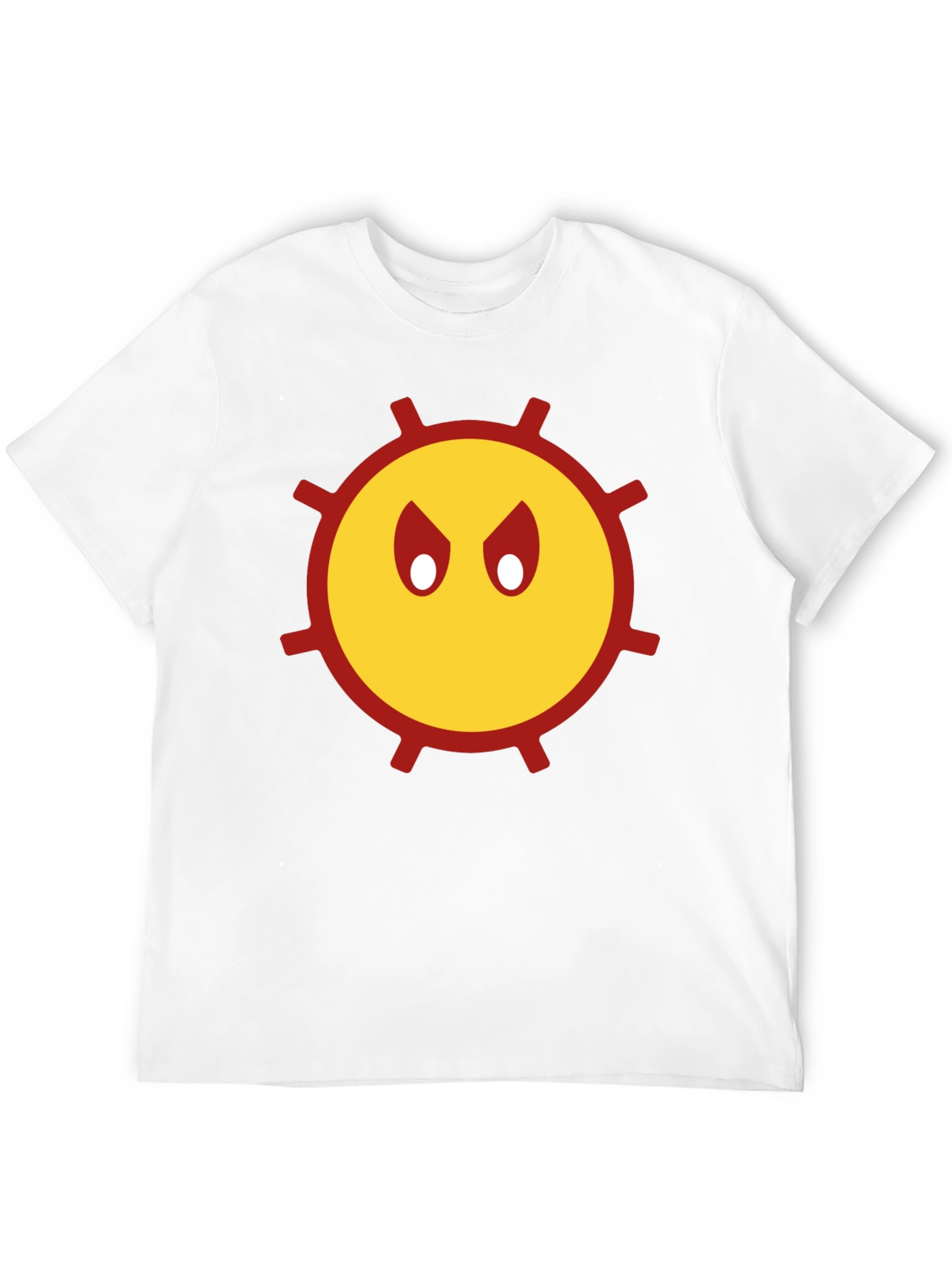 Mens Angry Sun Graphic T-Shirt - Black