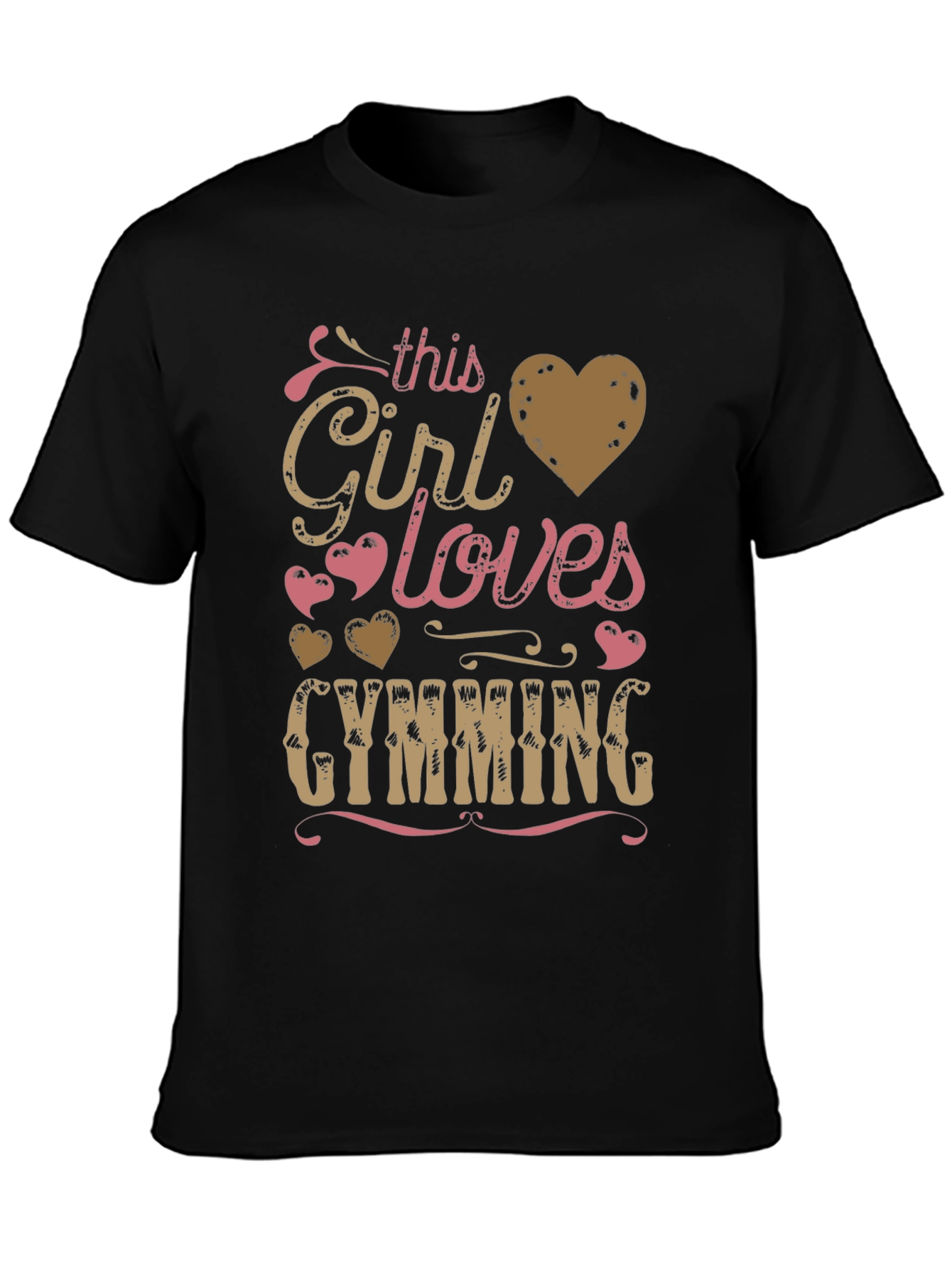 Girl Loves Gymming Graphic T-Shirt