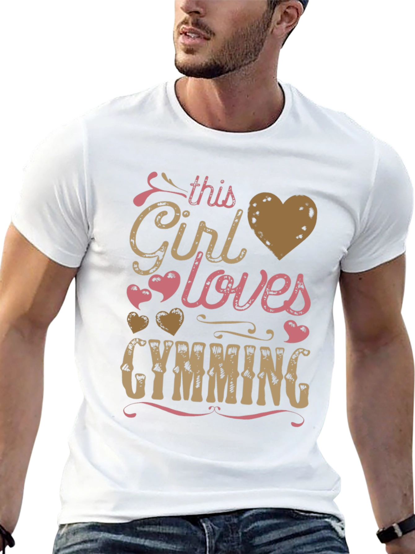 Girl Loves Gymming Graphic T-Shirt