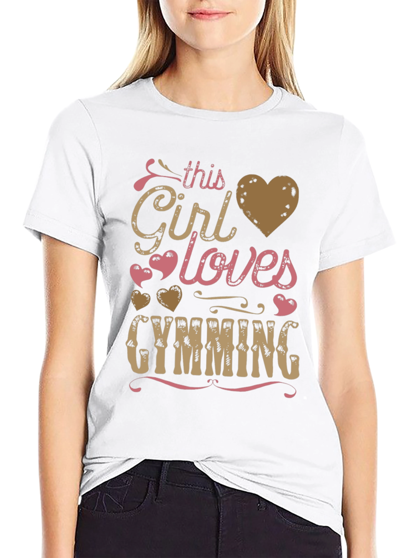 Girl Loves Gymming Graphic T-Shirt
