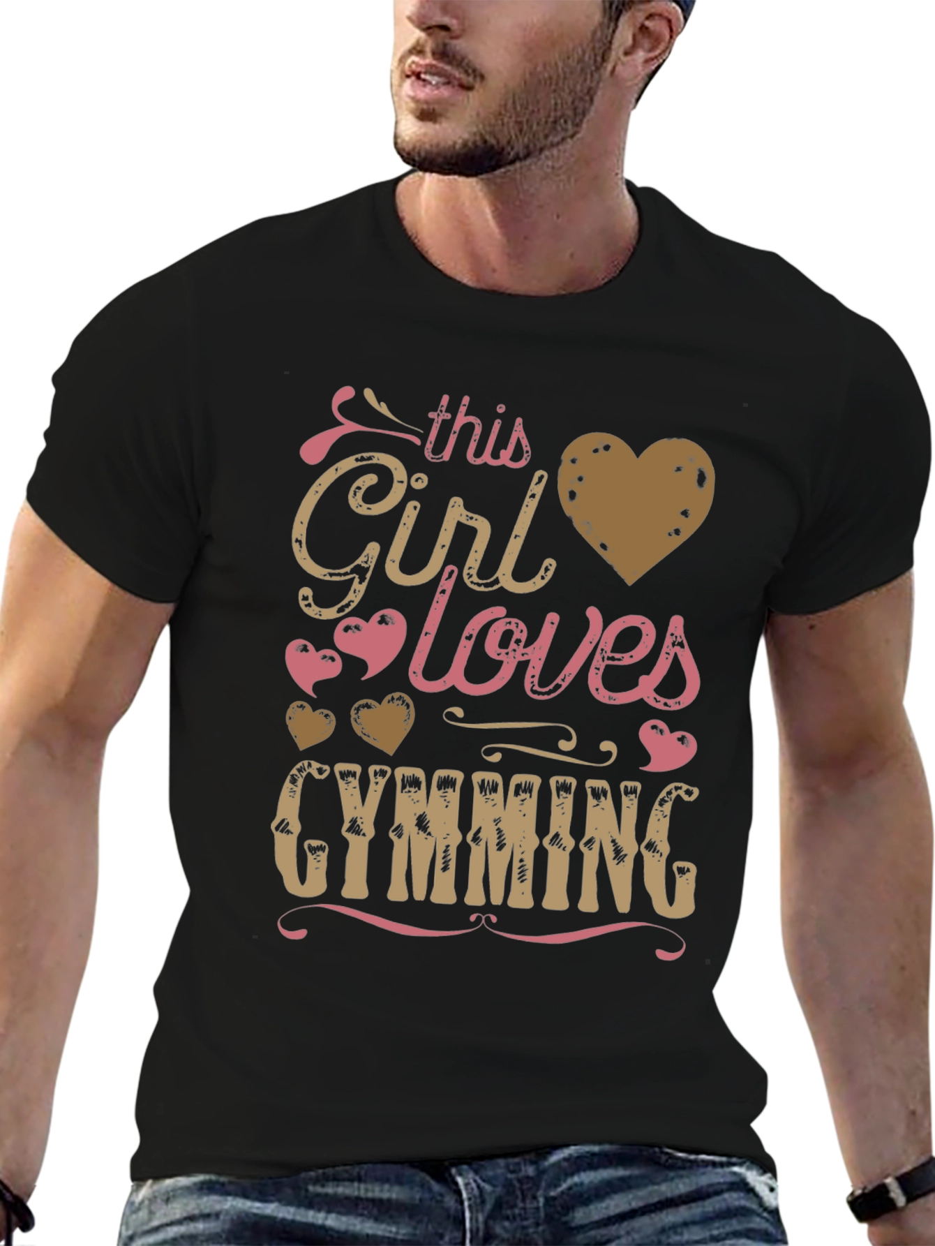 Girl Loves Gymming Graphic T-Shirt
