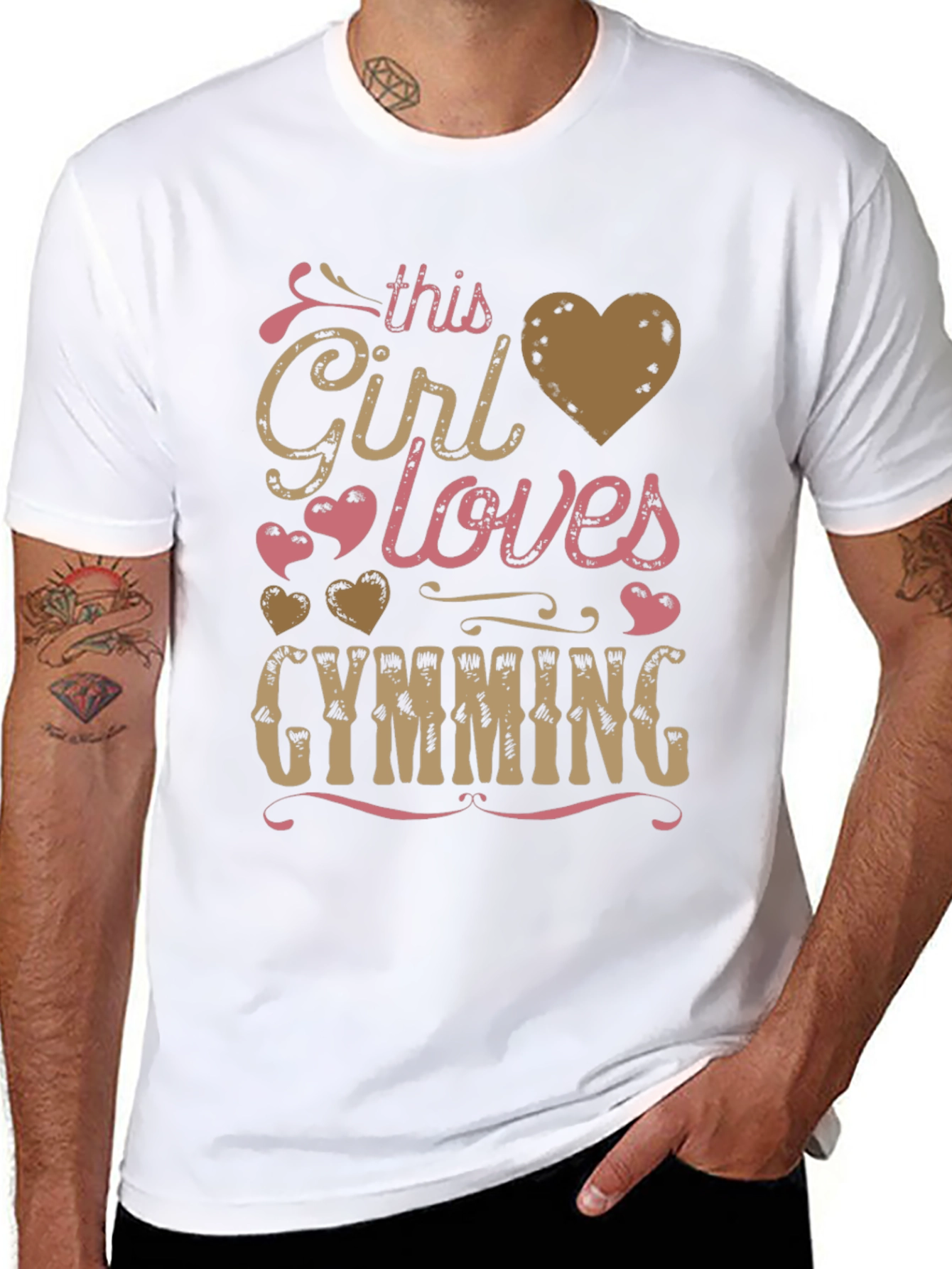 Girl Loves Gymming Graphic T-Shirt