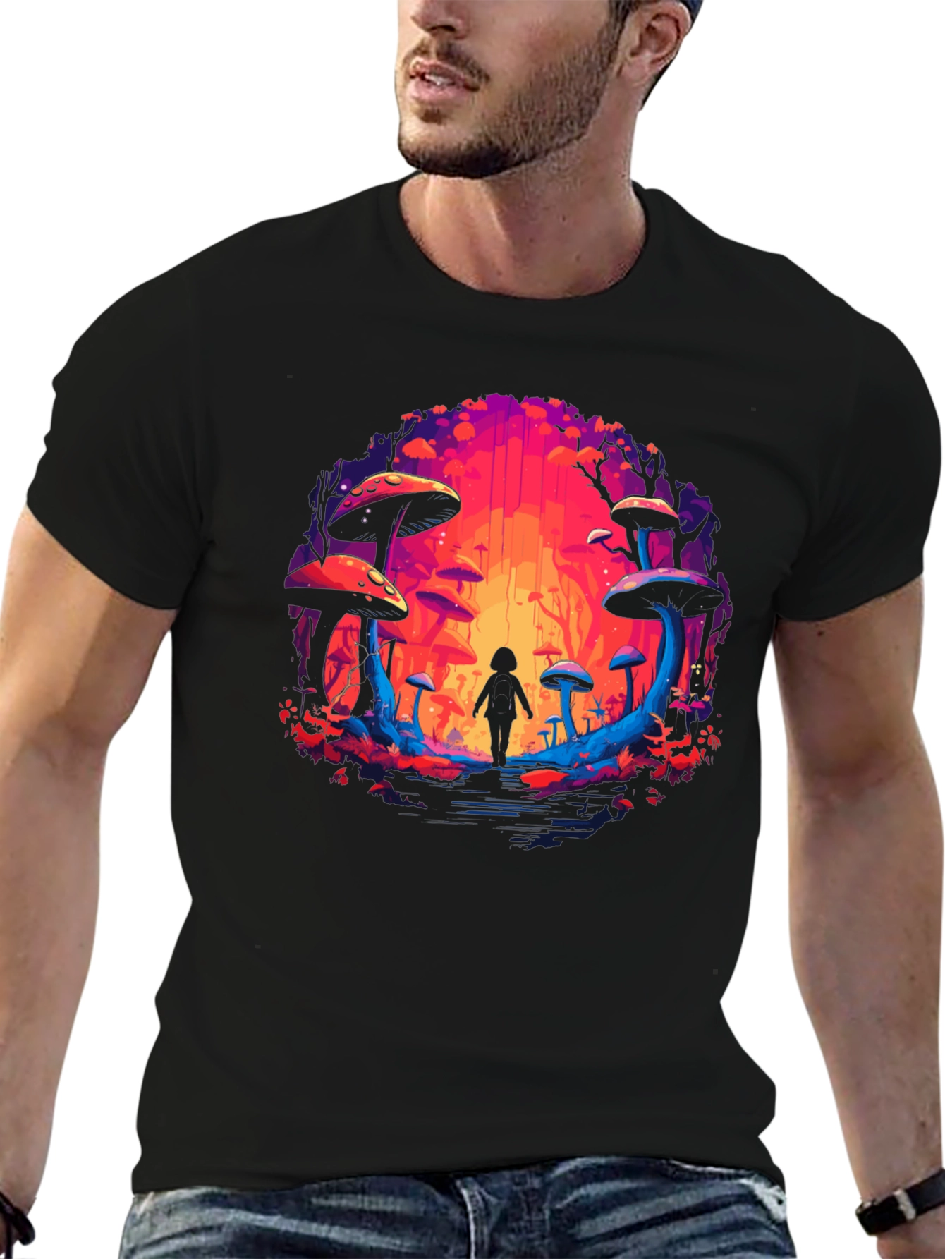 Mystical Mushroom Forest Graphic Tee