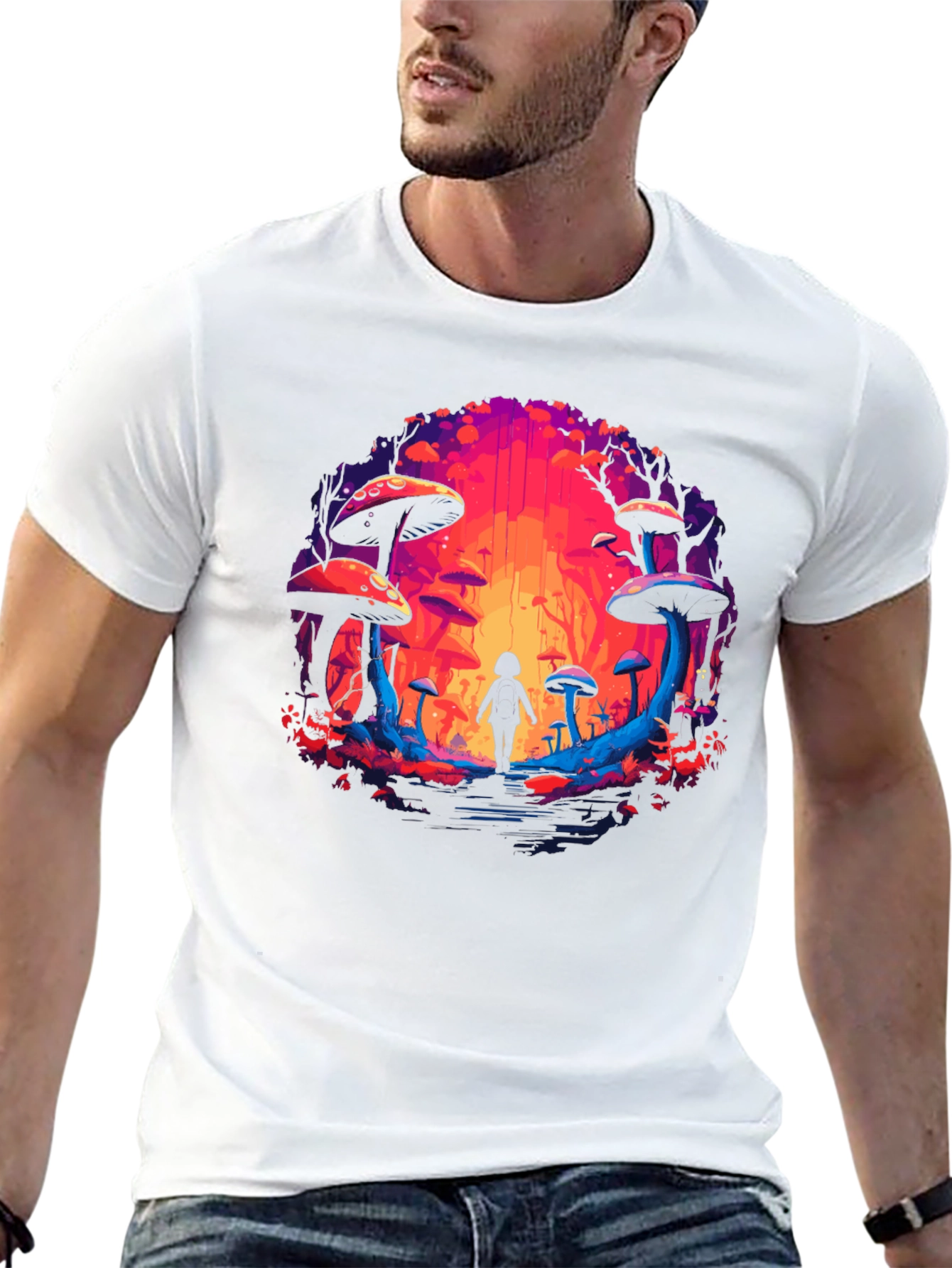 Mystical Mushroom Forest Graphic Tee