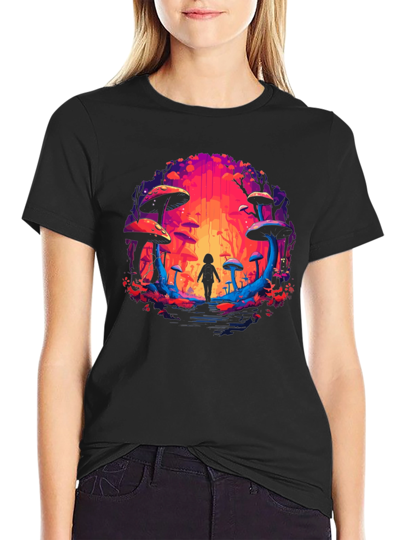 Mystical Mushroom Forest Graphic Tee