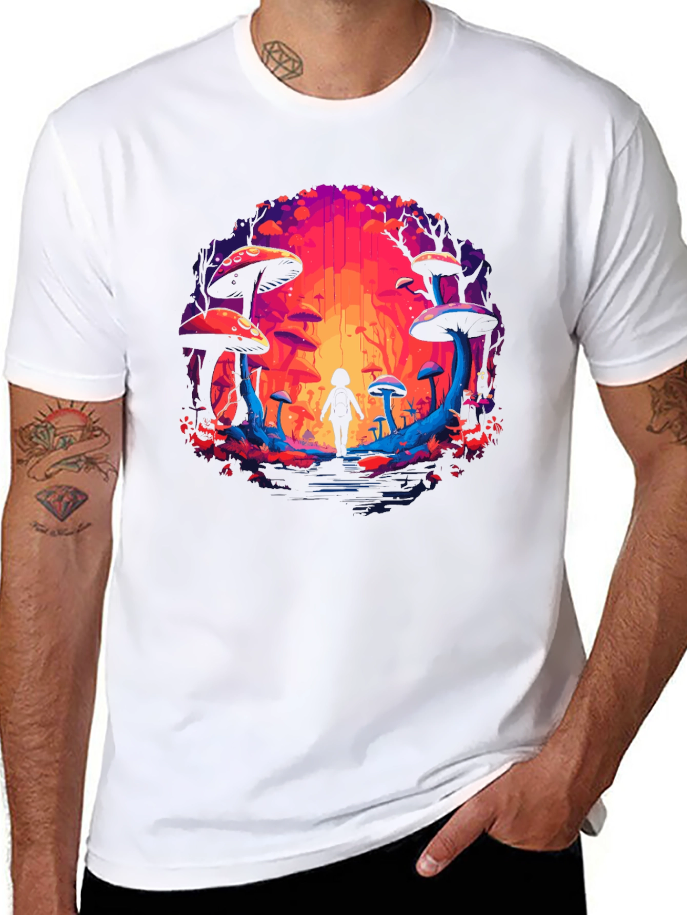 Mystical Mushroom Forest Graphic Tee
