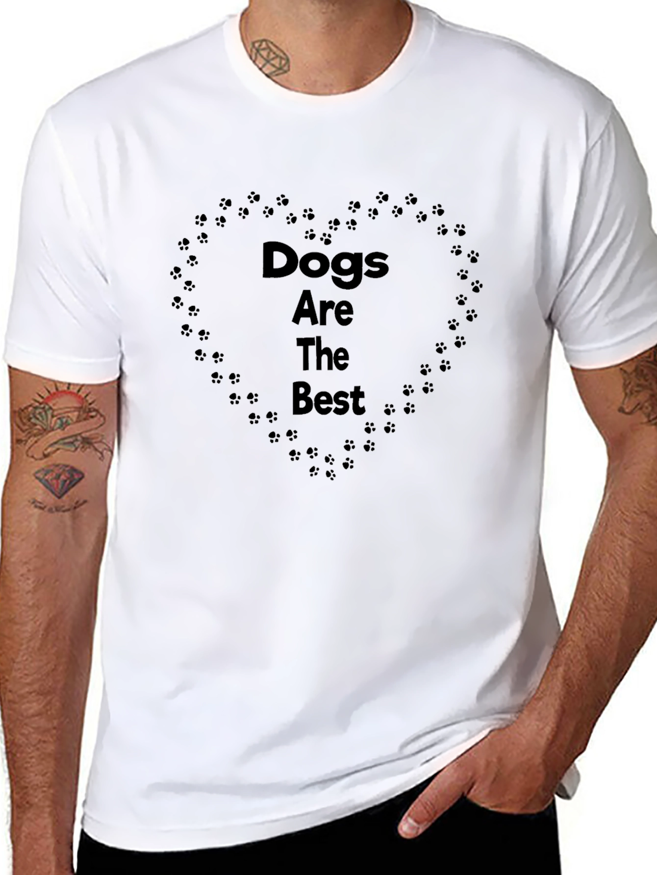 Dogs Are The Best Black T-Shirt