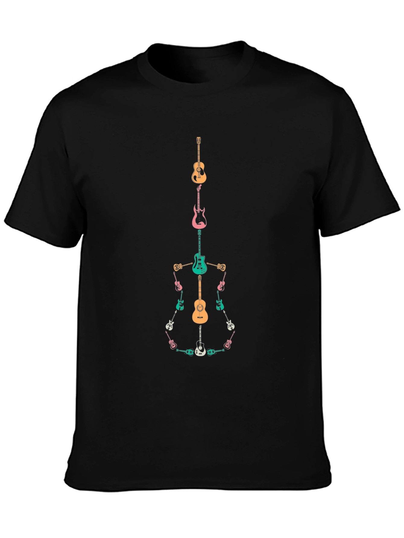 Guitar Skeleton T-Shirt Music Lover Tee
