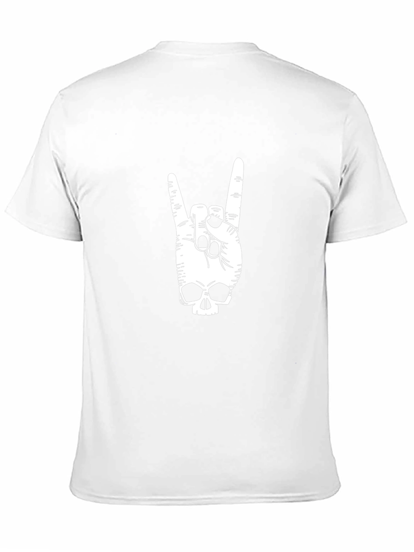 Rock On Skull Graphic T-Shirt - Black Cotton Tee